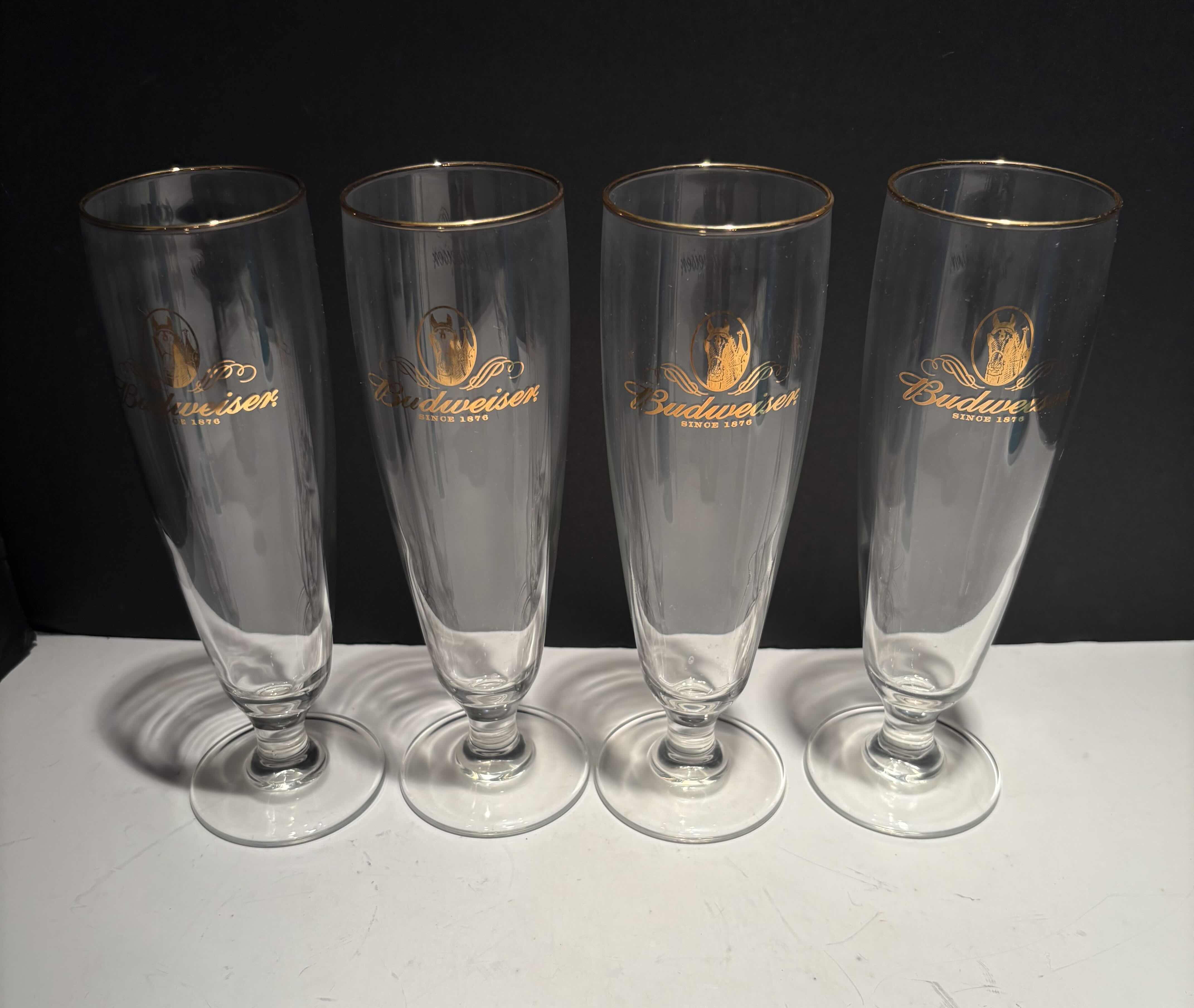 Photo 1 of 4 BUDWEISER CLYDESDALE PILSNER GLASSES