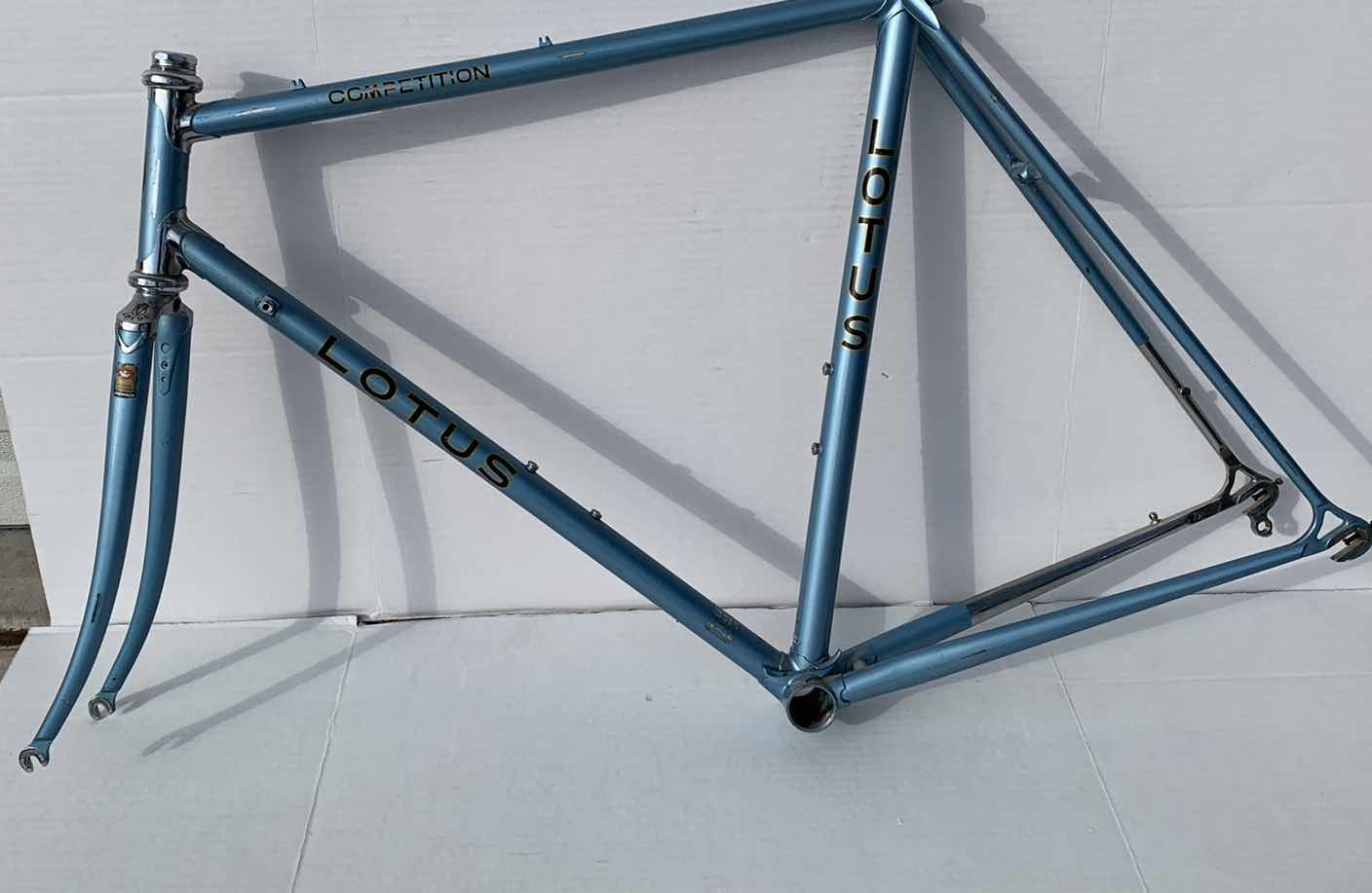 Photo 1 of LOTUS COMPETITION BICYCLE FRAME WITH FORKS ITALIAN MADE. COLUMBUS