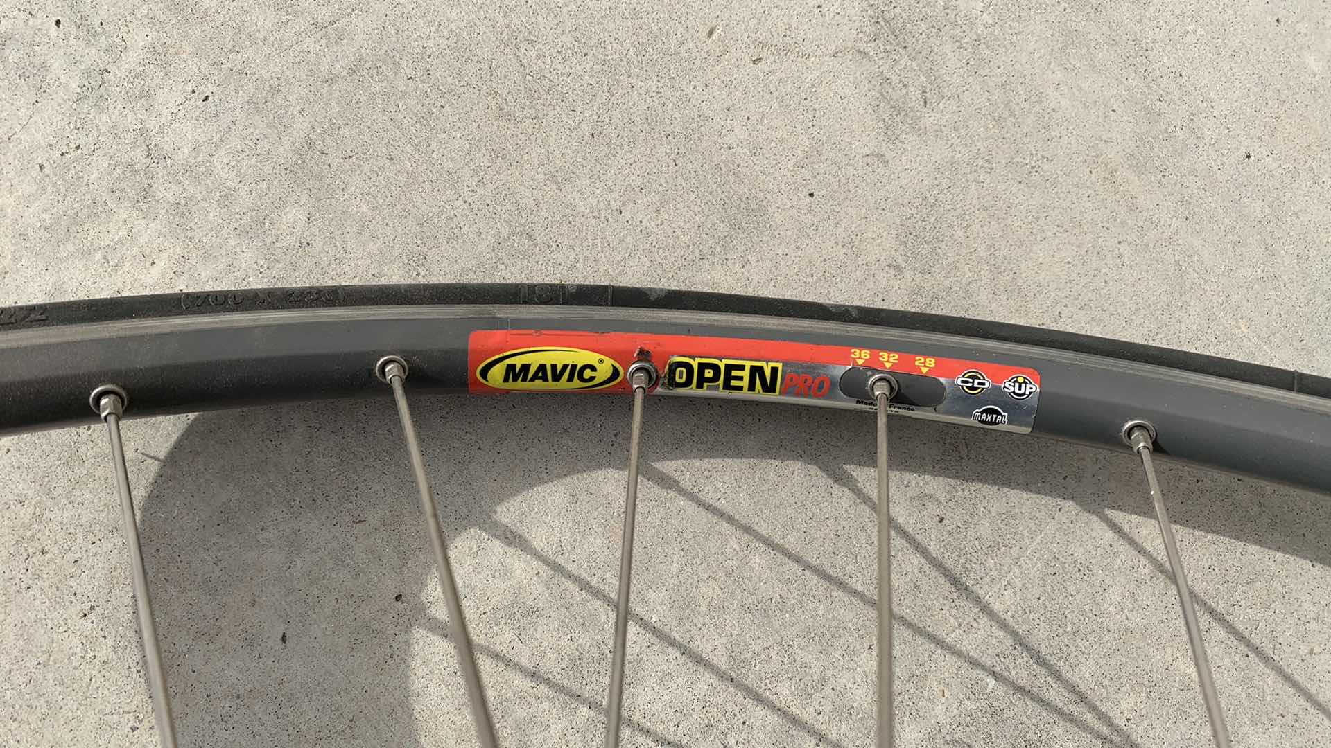 Photo 2 of 2-24” MAVIC OPEN PRO BICYCLE RIMS WITH TIRES