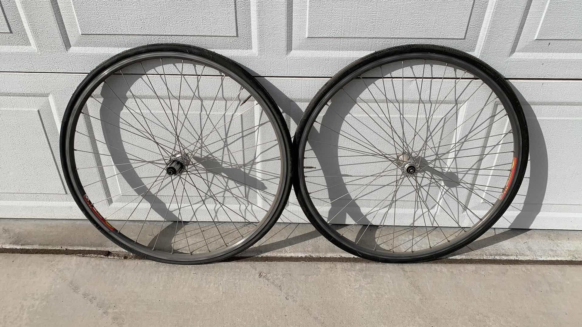 Photo 1 of 2-24” MAVIC OPEN PRO BICYCLE RIMS WITH TIRES