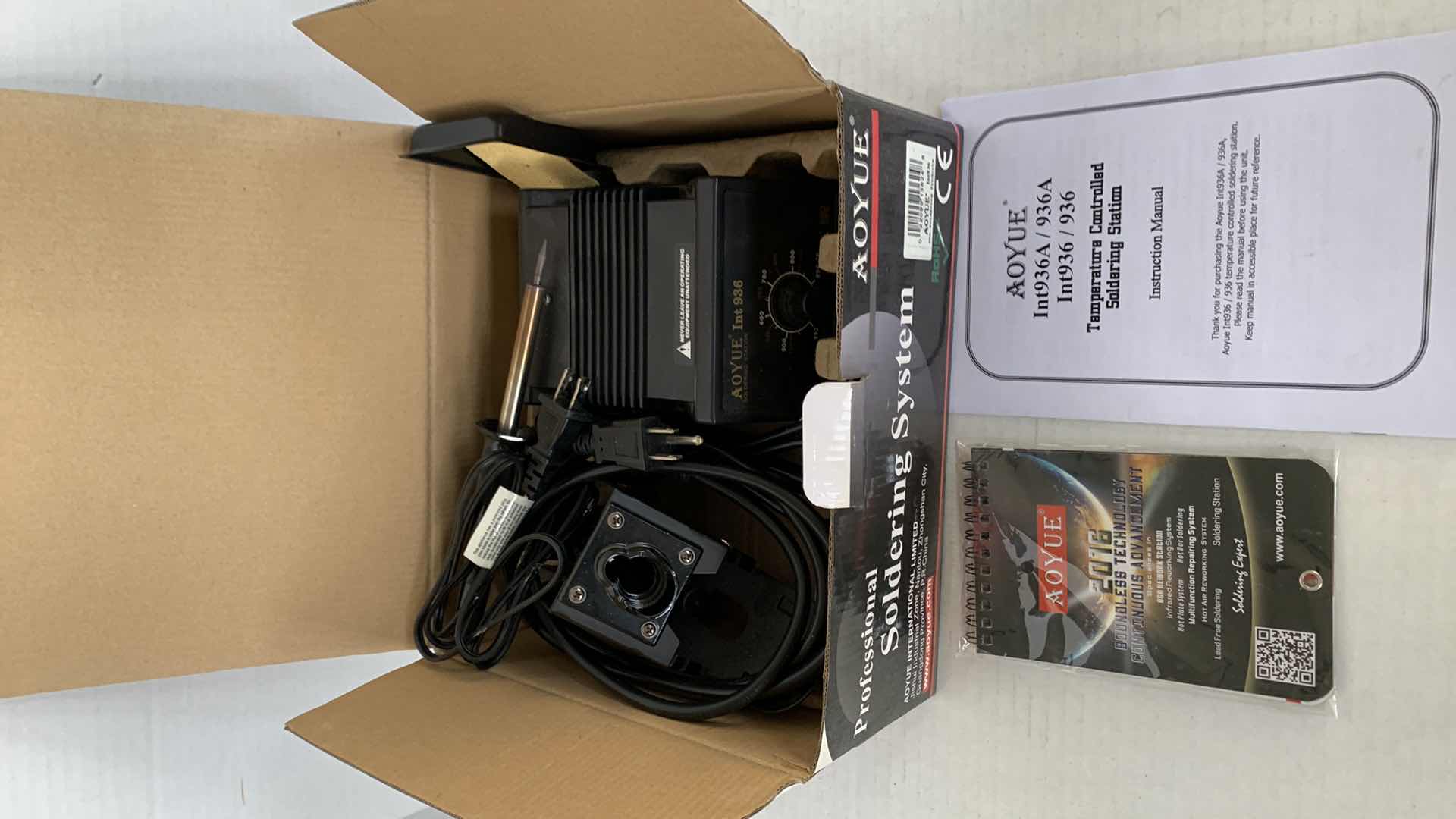 Photo 1 of NEW IN BOX APYUE TEMPERATURE CONTROLLED SOLDERING STATION. 936A