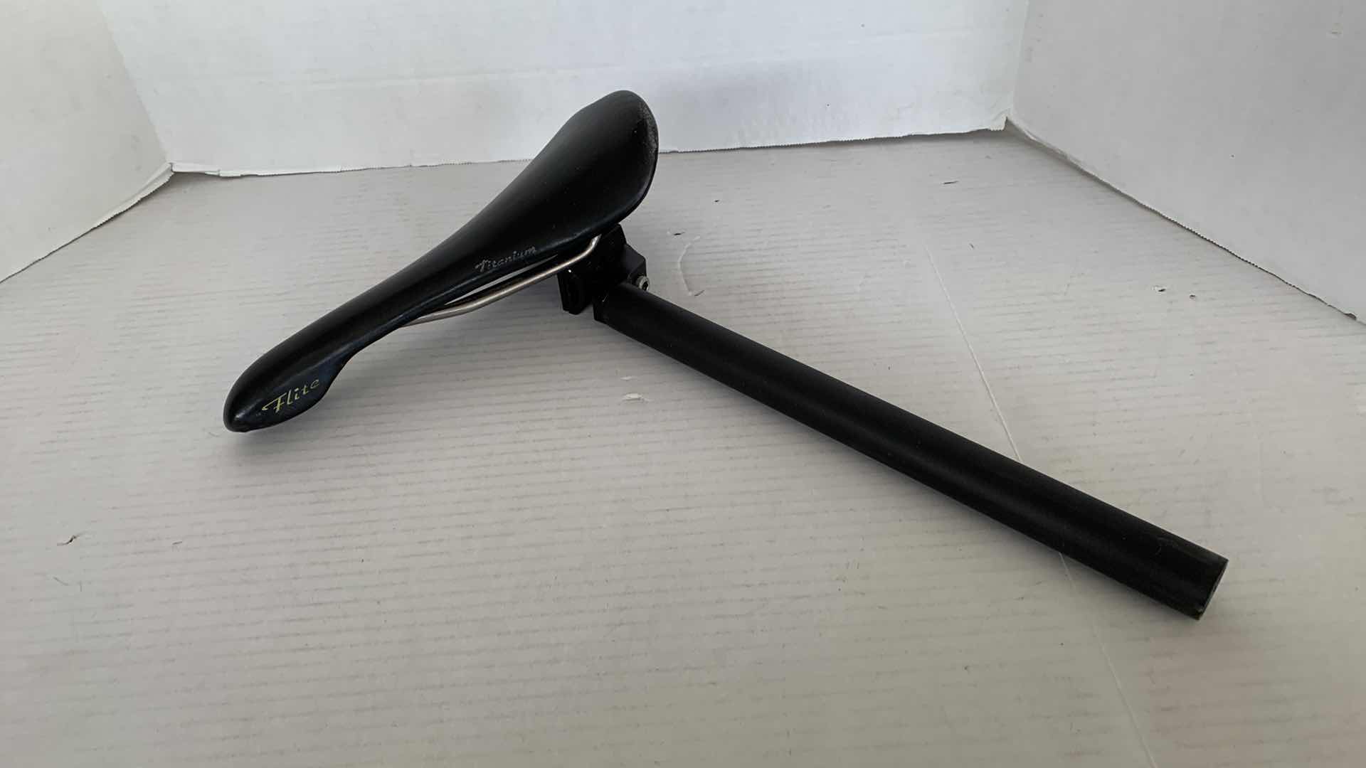 Photo 1 of SELLE ITALIA FLITE TITANIUM BICYCLE SEAT AND SEAT POST.