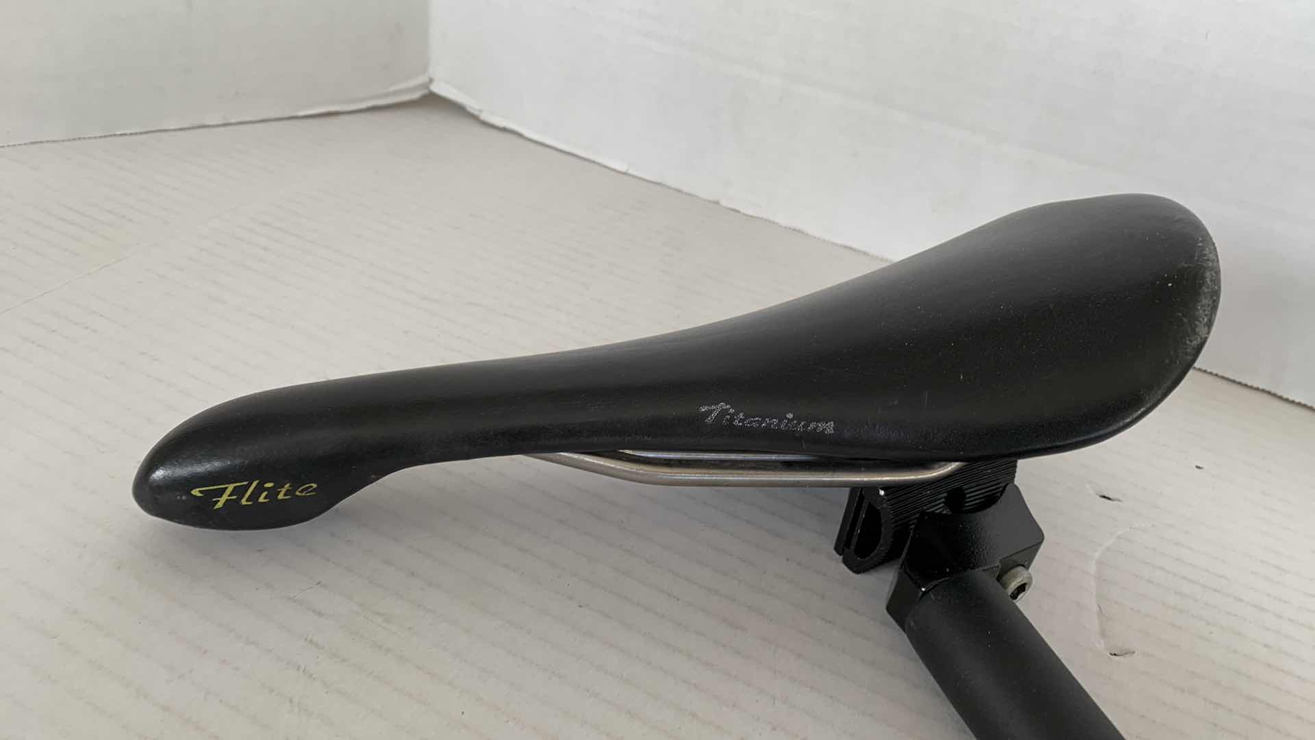 Photo 2 of SELLE ITALIA FLITE TITANIUM BICYCLE SEAT AND SEAT POST.