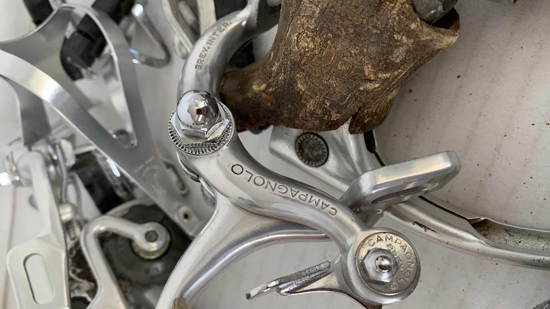 Photo 1 of BICYCLE BRAKES, FOOT STIRRUPS, AND OTHER ITEMS. ROAD BICYCLE ACCESSORIES.