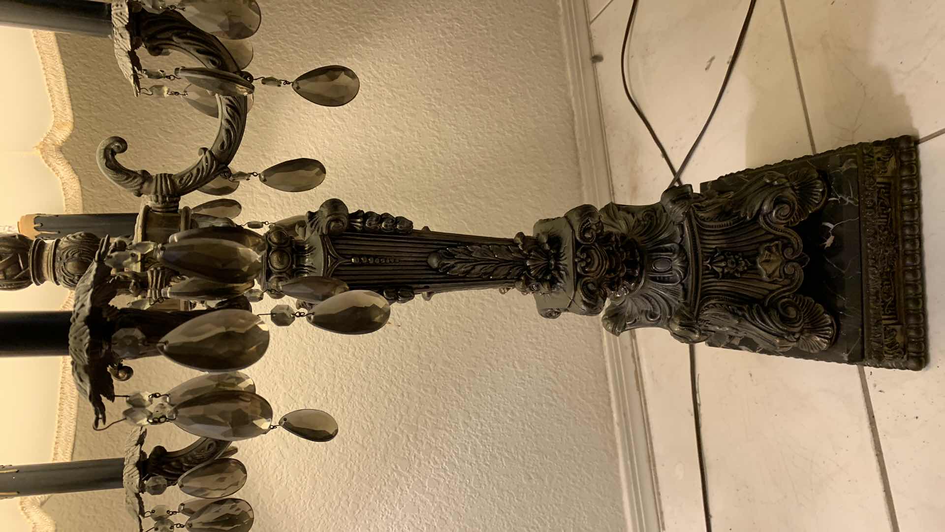 Photo 1 of 2- MID CENTURY STYLE TABLE LAMPS W SHADES H48” 