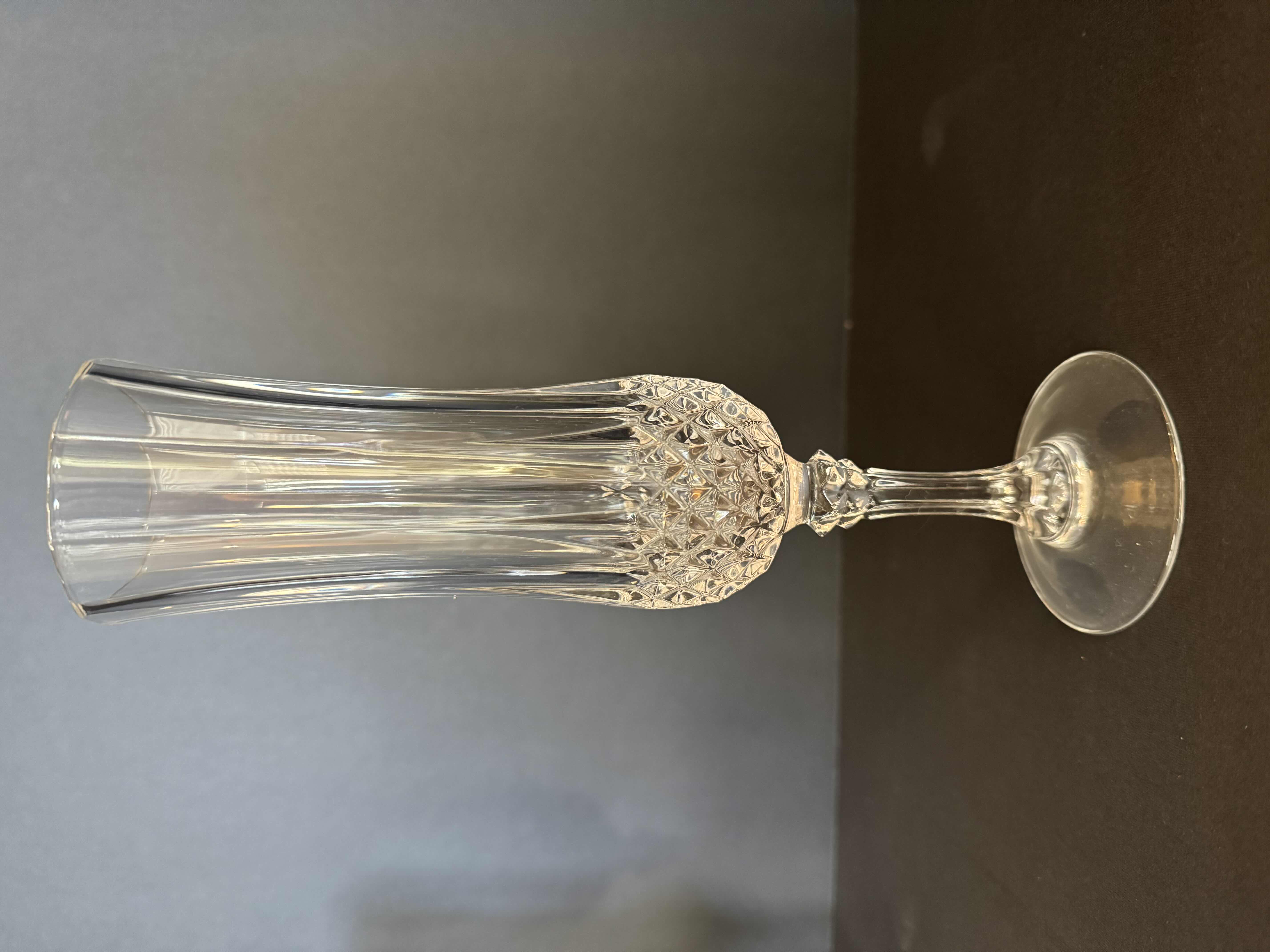 Photo 1 of 11-FRENCH LONCHAMP BY CRISTAL D'ARQUES-DURAND 8.5” 4OZ CHAMPAGNE FLUTES