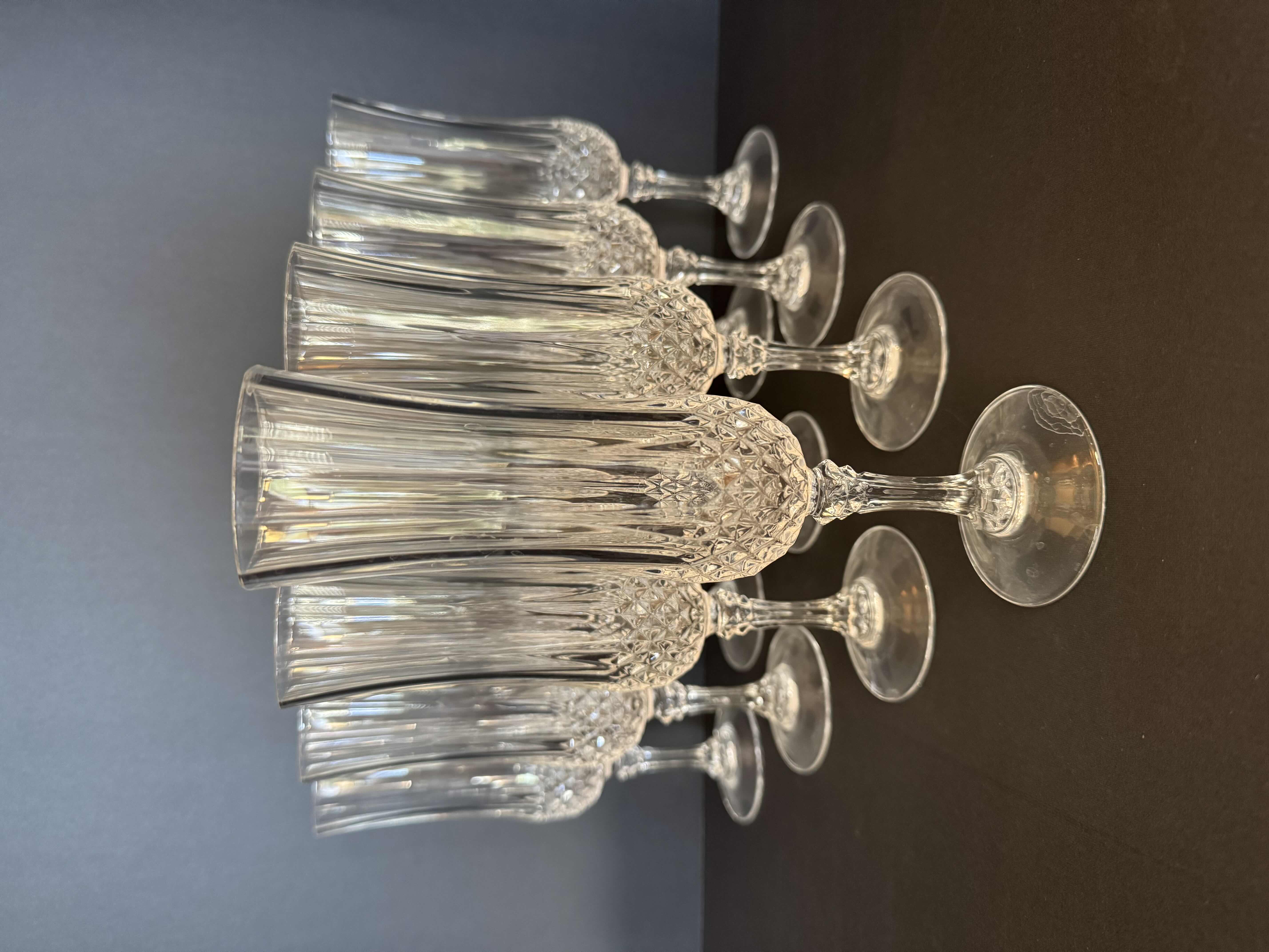 Photo 1 of 11-FRENCH LONCHAMP BY CRISTAL D'ARQUES-DURAND 8.5” 4OZ CHAMPAGNE FLUTES