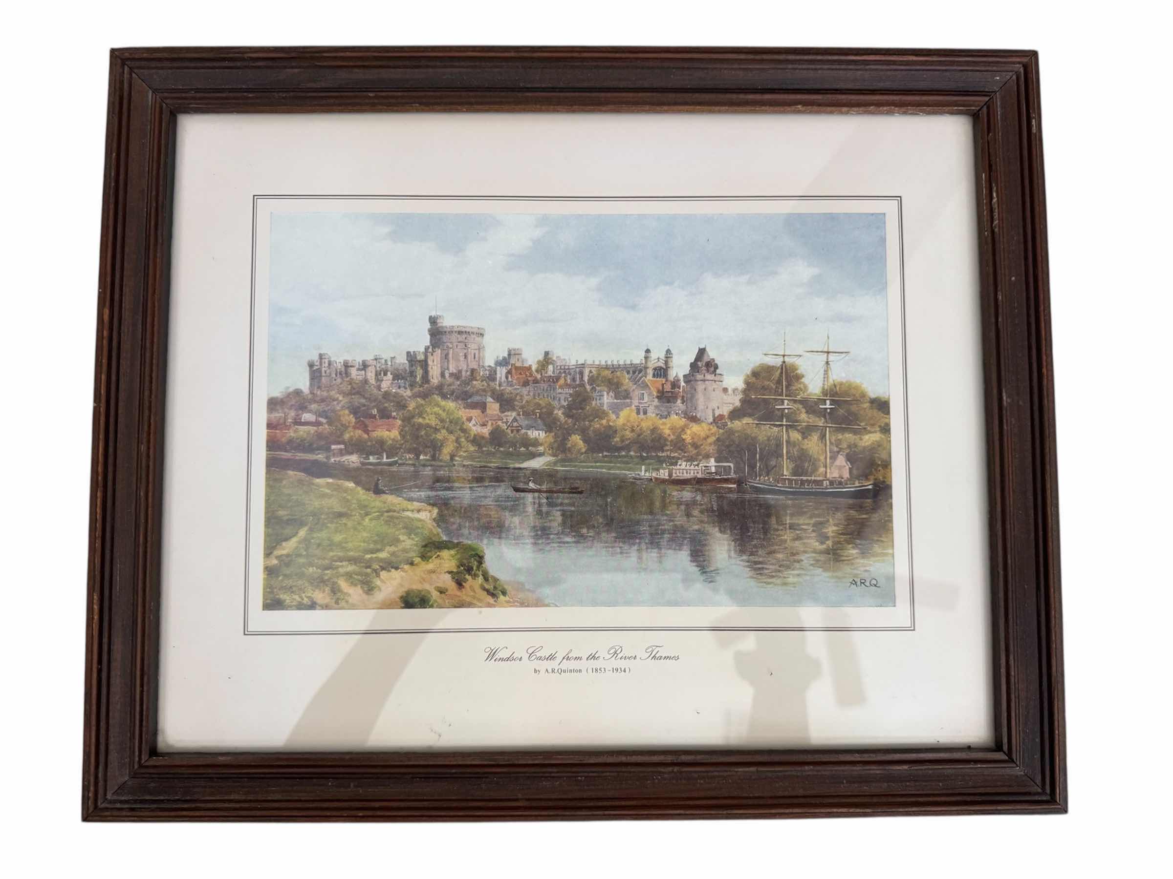 Photo 1 of 130
2-VINTAGE WOOD FRAMED ARTWORK, “WINDSOR CASTLE FROM THE RIVER THAMES” BY A.R. QUINTON AND HOLYROOD PALACE, EDINBURGH.

15.5” X 12.5” X H1”