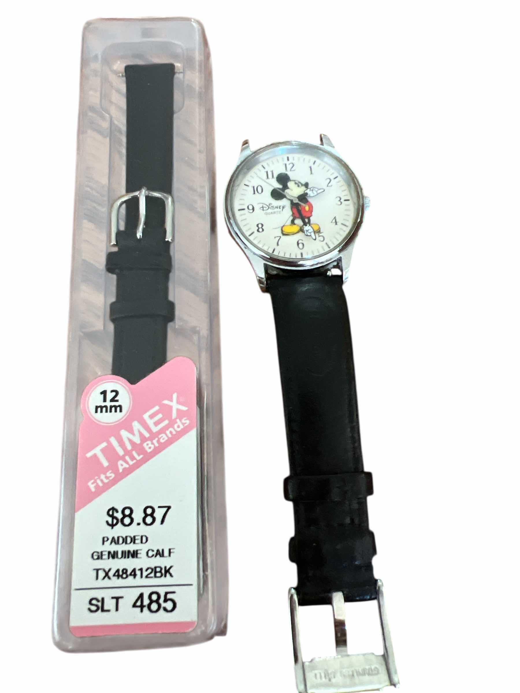 Photo 1 of DISNEY MICKEY MOUSE WATCH AND NEW WRISTBAND - AUTHENTIC ORIGINAL DISNEY PARK WATCH - QUARTZ