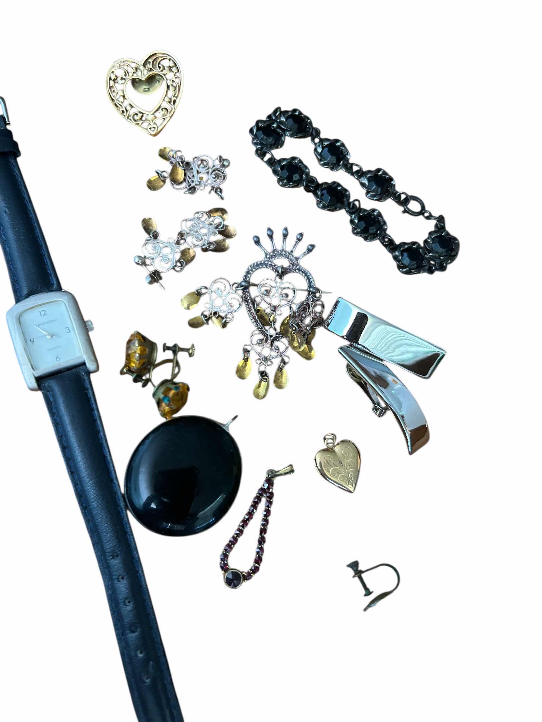 Photo 1 of LOT OF VINTAGE JEWELRY - WATCH, PINS AND MORE