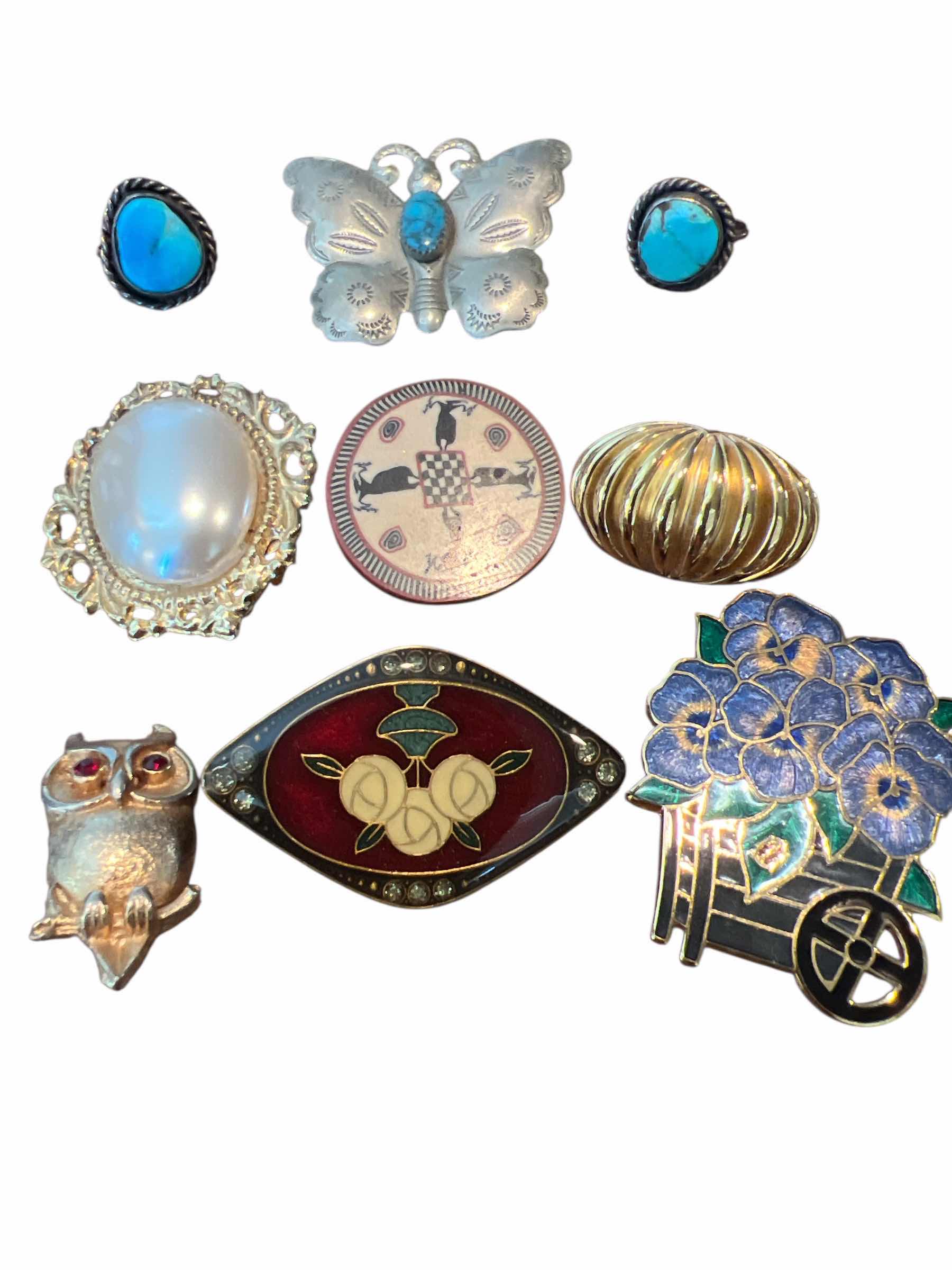Photo 1 of TURQUOISE AND CLOISONNÉ LOT OF JEWELRY AND MORE