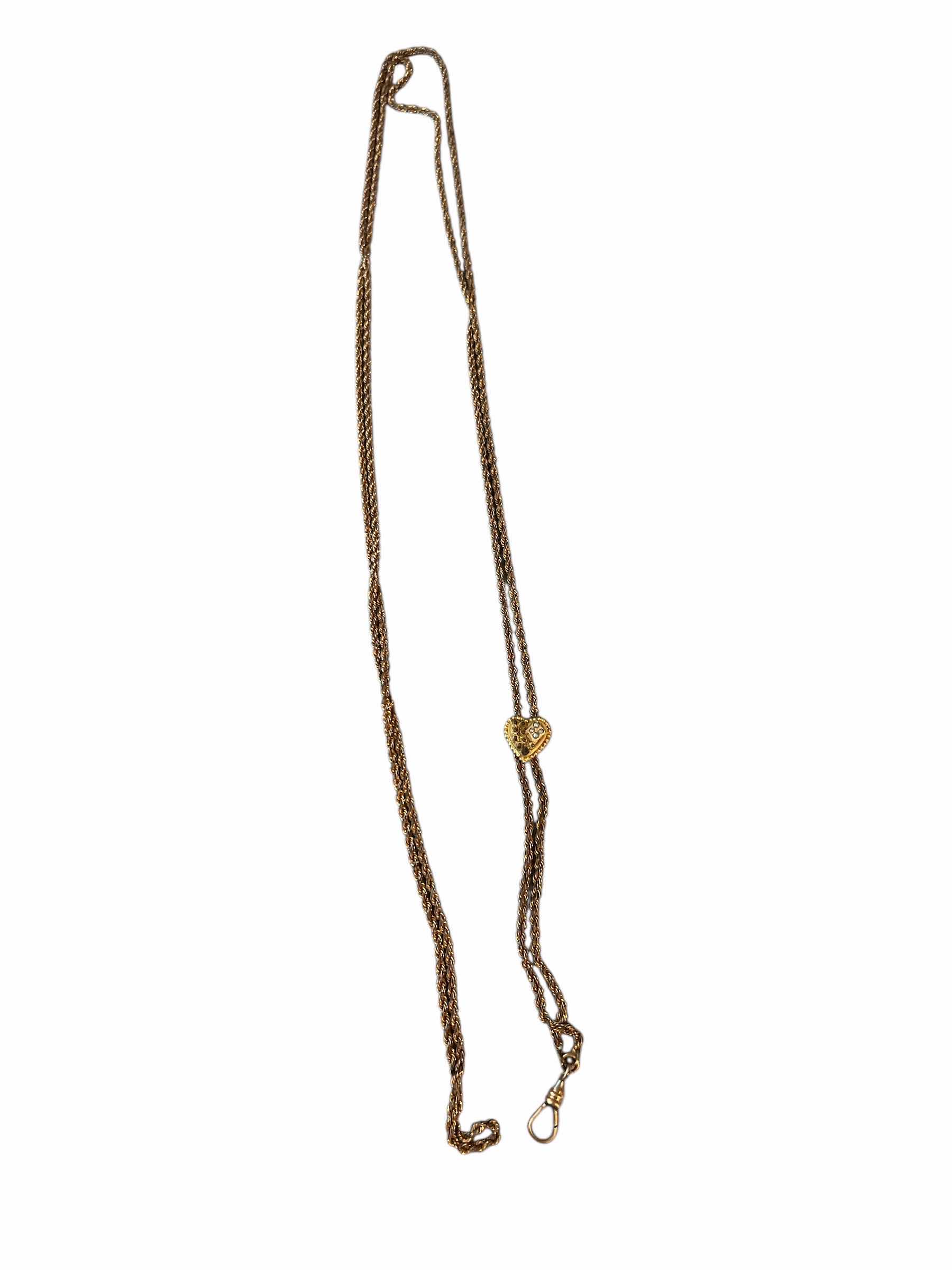 Photo 1 of ANTIQUE SLIDING CHARM ADJUSTABLE NECKLACE - 24”