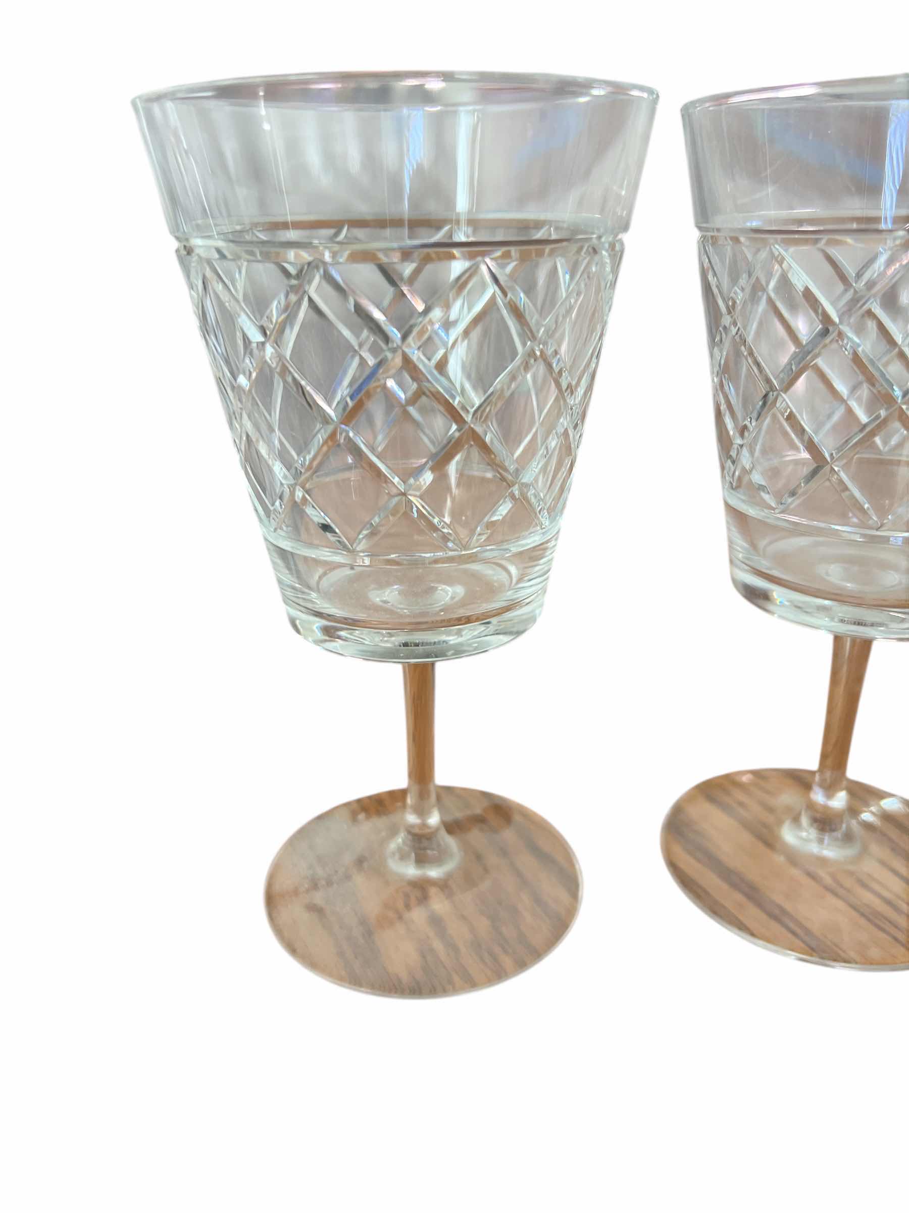 Photo 1 of 3 - CRYSTAL CHANTILLY WINE GLASSES AND 2 EVERYDAY WINE