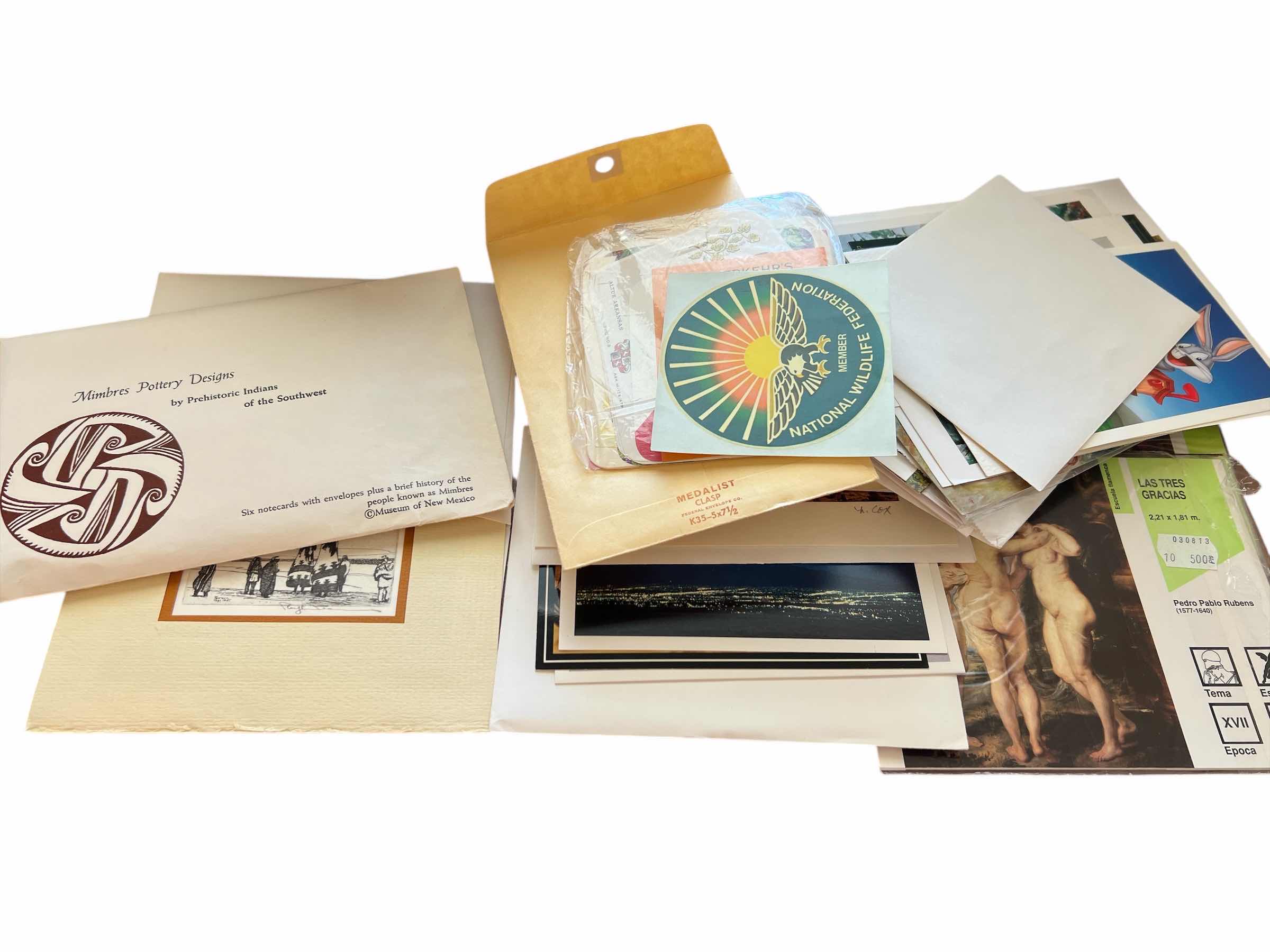 Photo 1 of LOT OF TRAVEL POSTCARDS AND STICKERS - UNUSED