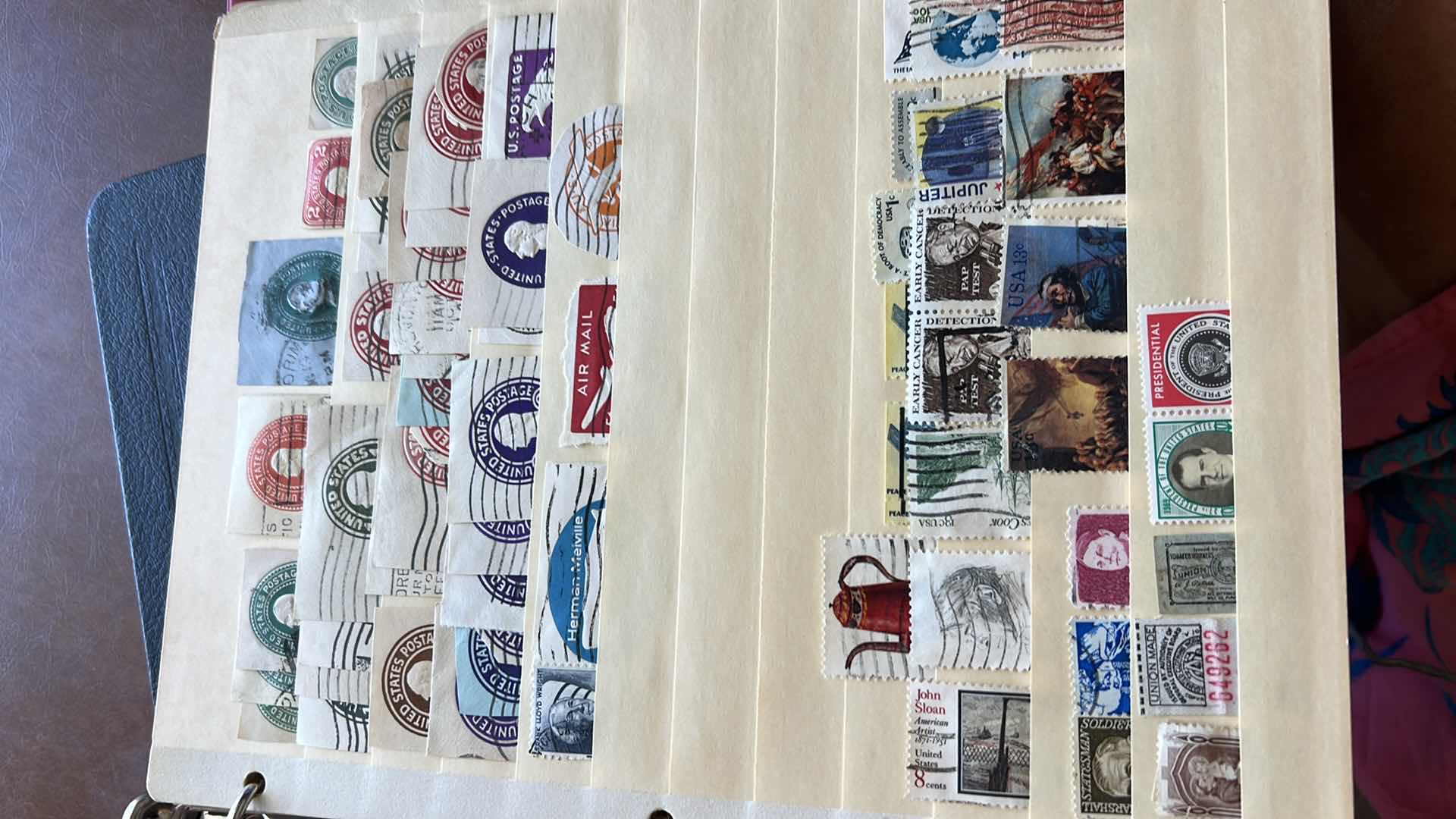 Photo 1 of STAMP BOOK WITH MINT AND USED US STAMPS STAMP BOOK WITH CANCELLED STAMPS - NO RETURNS
