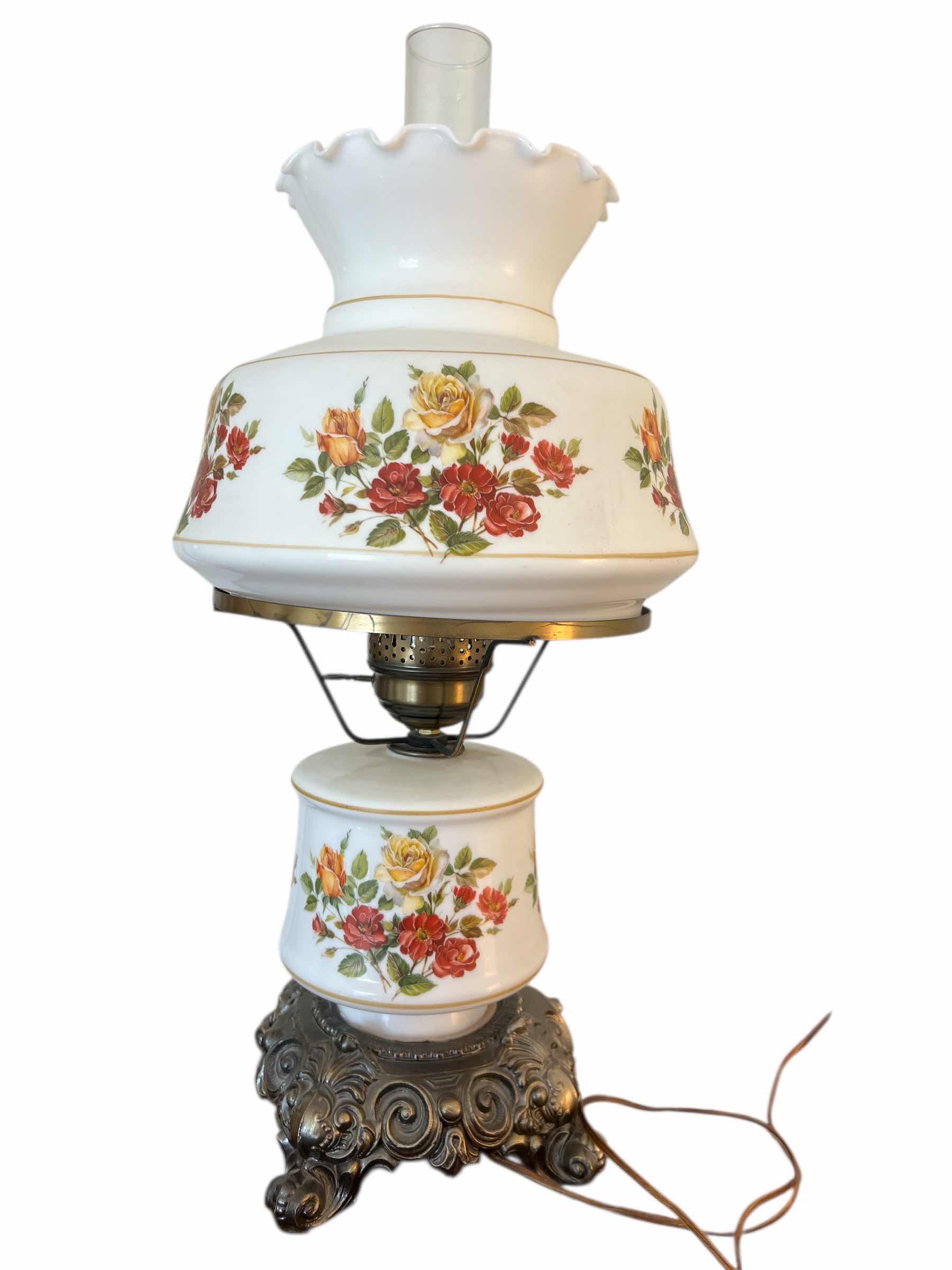 Photo 1 of METAL AND GLASS OIL LAMP INSPIRED ELECTRIC LAMP