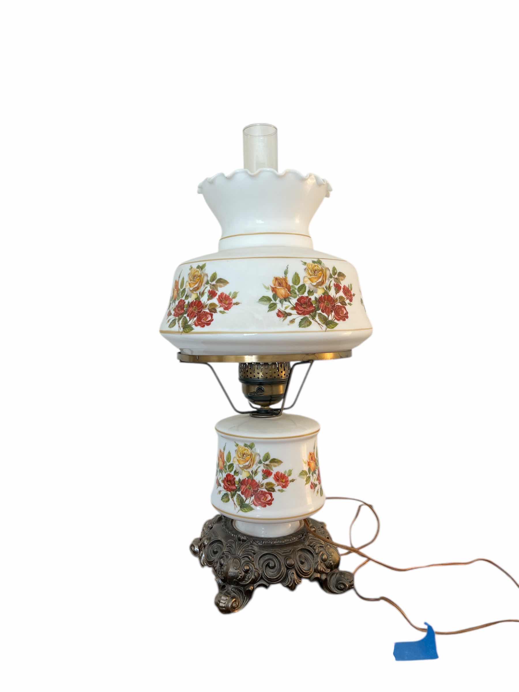 Photo 1 of METAL AND GLASS OIL LAMP INSPIRED ELECTRIC LAMP