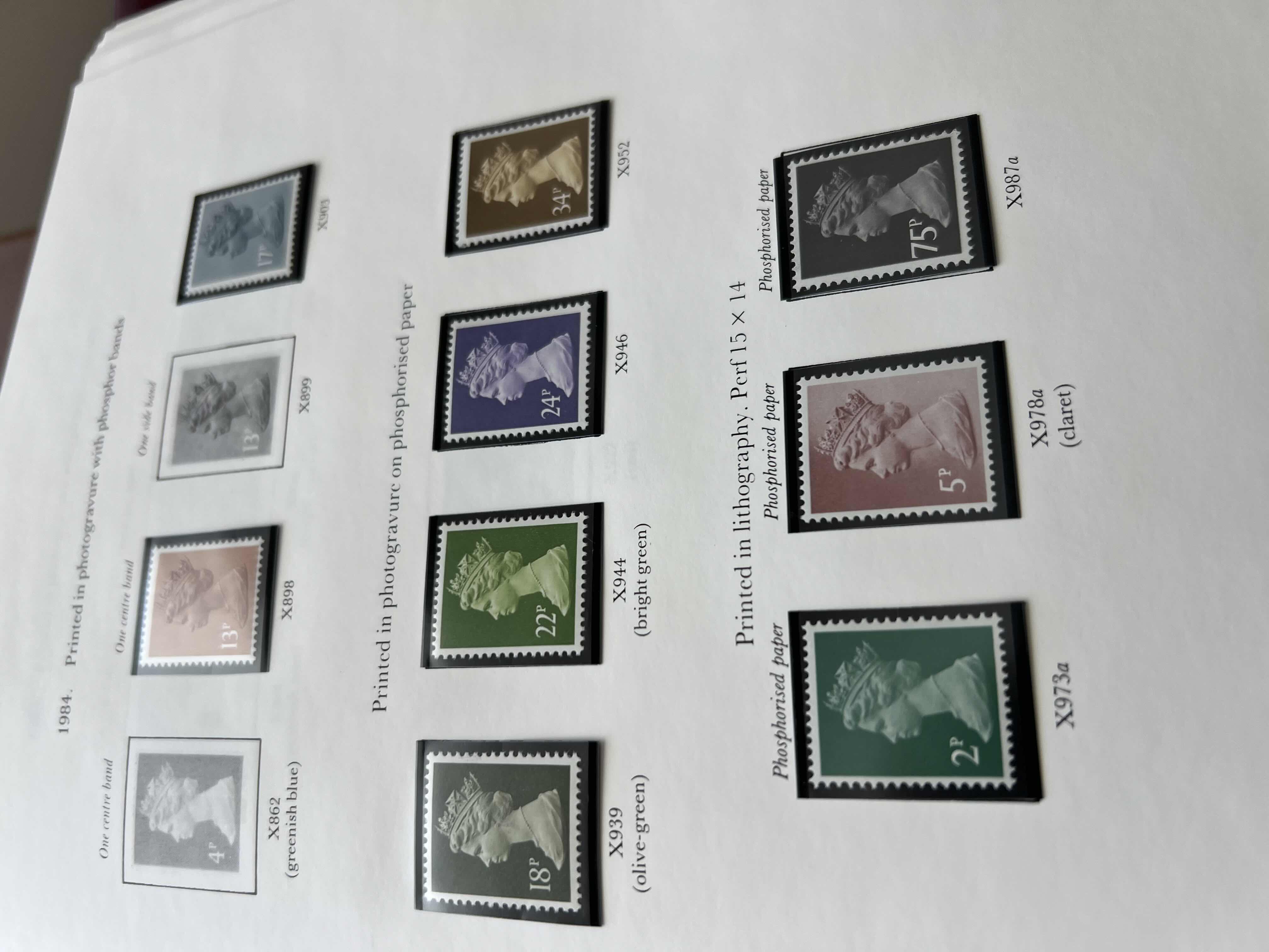 Photo 1 of GREAT BRITAIN STAMP ALBUM BOLS 1 AND 2 AND CONTENTS - MANY MINT STAMPS FROM 1980s