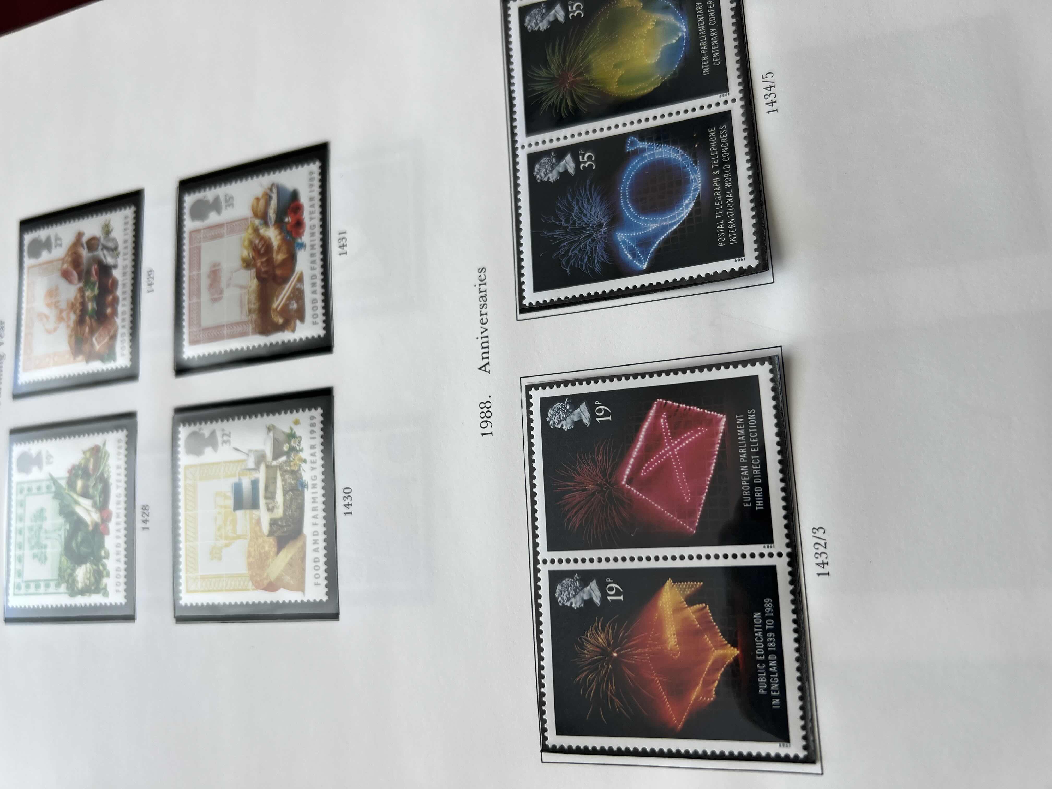 Photo 1 of GREAT BRITAIN STAMP ALBUM BOLS 1 AND 2 AND CONTENTS - MANY MINT STAMPS FROM 1980s