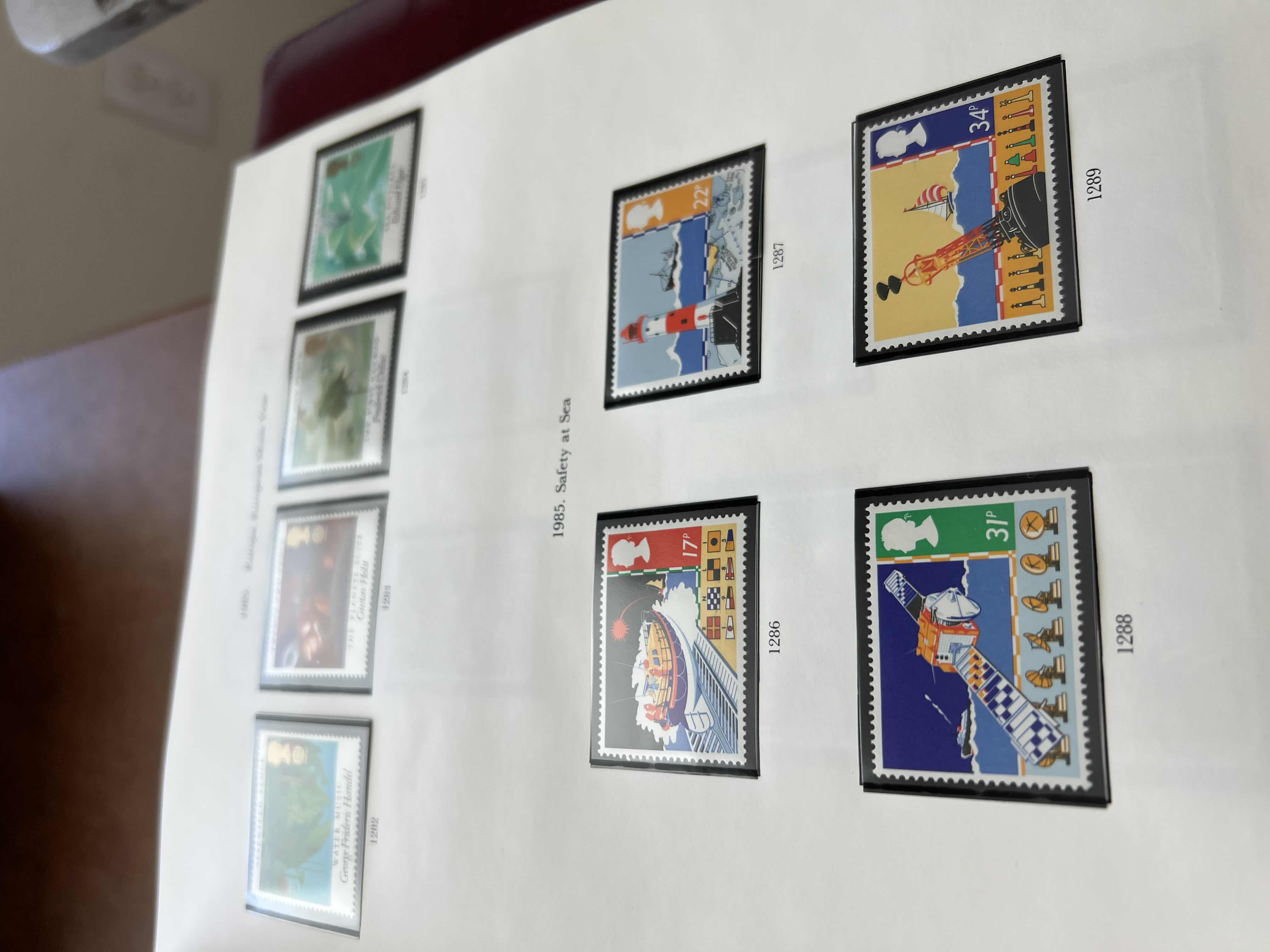 Photo 1 of GREAT BRITAIN STAMP ALBUM BOLS 1 AND 2 AND CONTENTS - MANY MINT STAMPS FROM 1980s