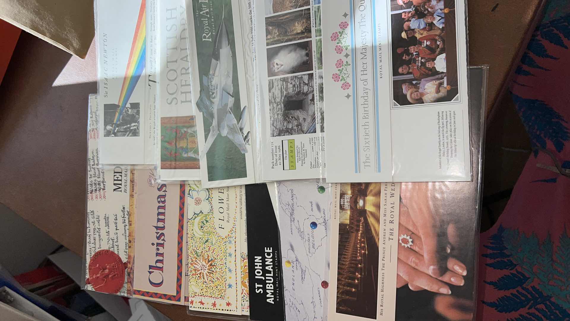 Photo 1 of LOT OF 20 BRITISH MINT COMMEMORATIVE STAMP SETS FROM THE 1989s