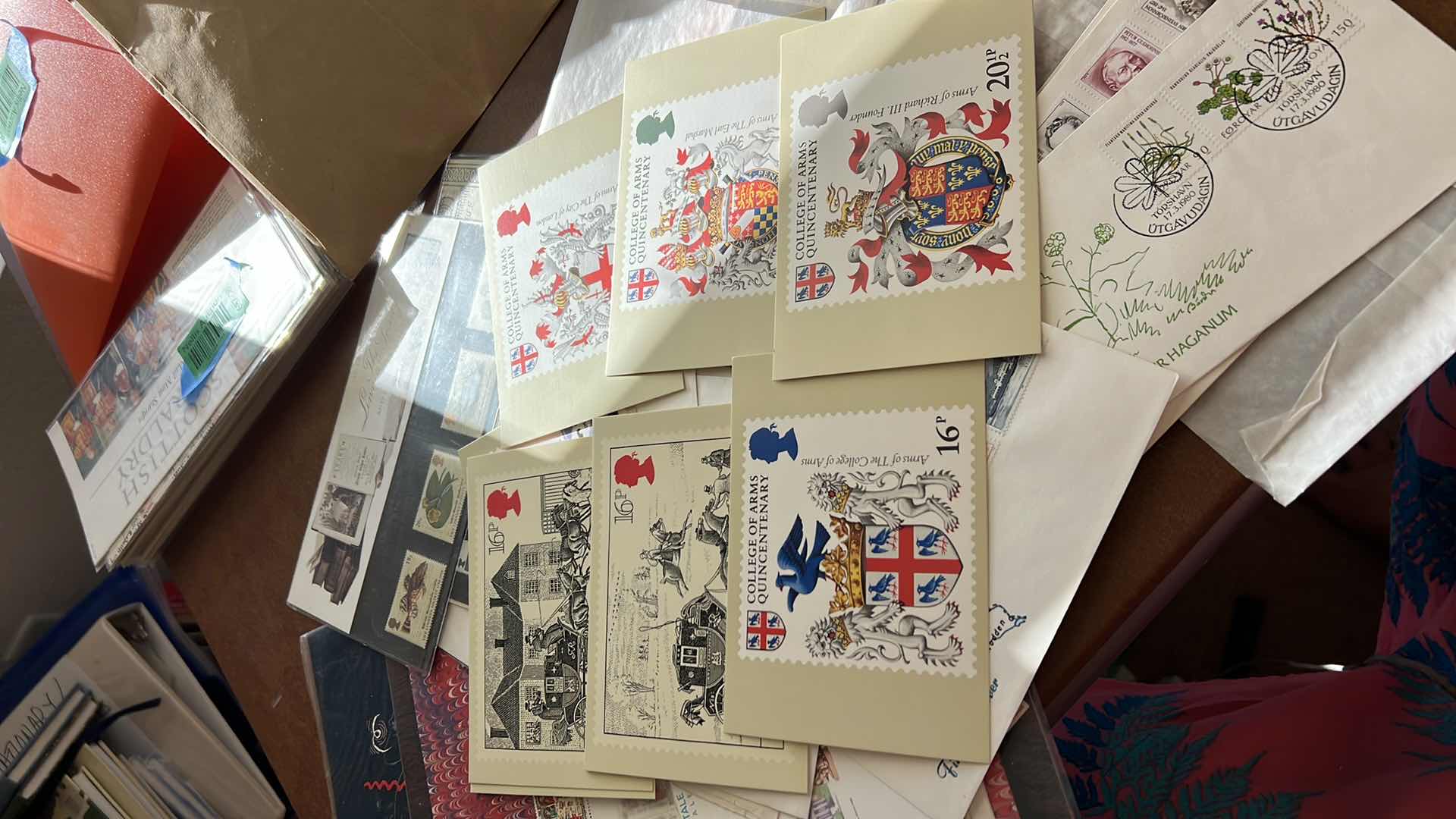 Photo 1 of GREAT BRITAIN FIRST DAY OF ISSUE STAMPS, MINT COMMEMORATIVE STAMP SETS, MINT POSTCARDS AND MORE
