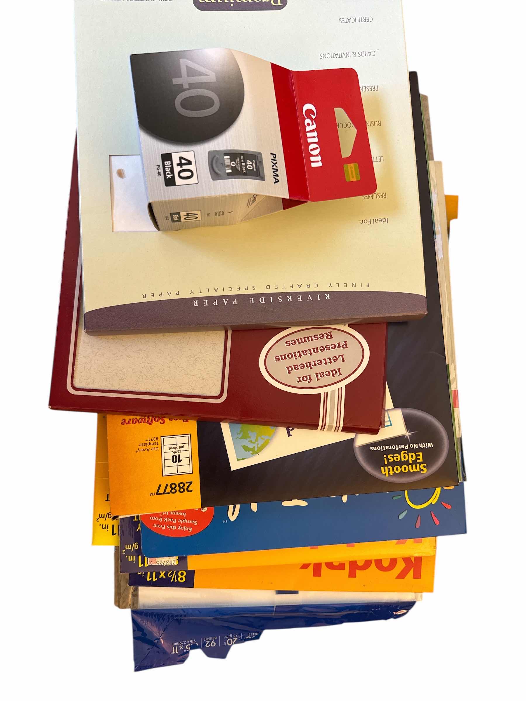 Photo 1 of CANON MP210 PRINTER WITH VARIOUS PAPERS AND INK