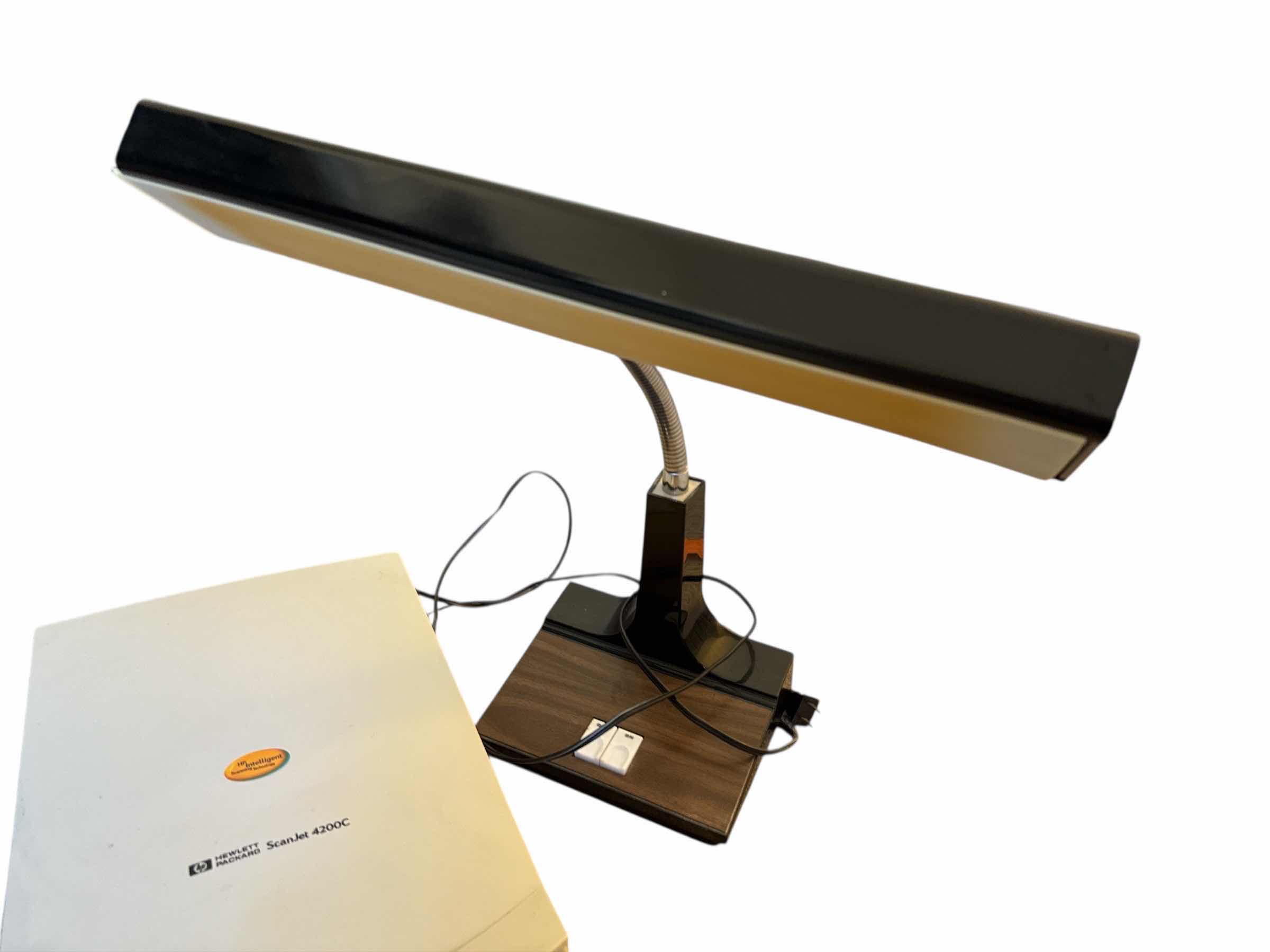Photo 1 of VINTAGE OFFICE DESK LAMP AND HP PRINTER SCANJET 4200C