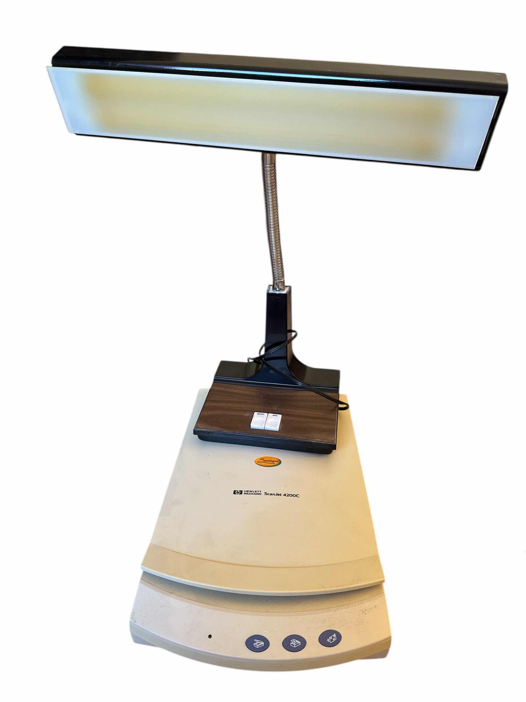 Photo 1 of VINTAGE OFFICE DESK LAMP AND HP PRINTER SCANJET 4200C