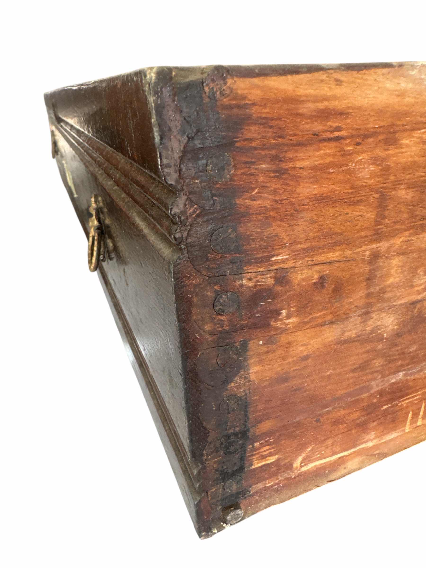 Photo 1 of VINTAGE DARK STAINED DRESSER 42” x 19” H 31”