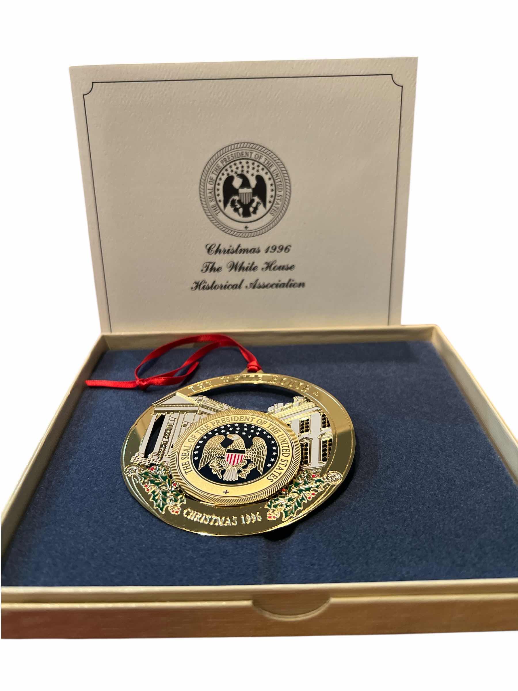Photo 1 of WHITE HOUSE HISTORICAL ASSOCIATION CHRISTMAS ORNAMENTS 5 - ALL WITH CERTIFICATES IF AUTHENTICITY