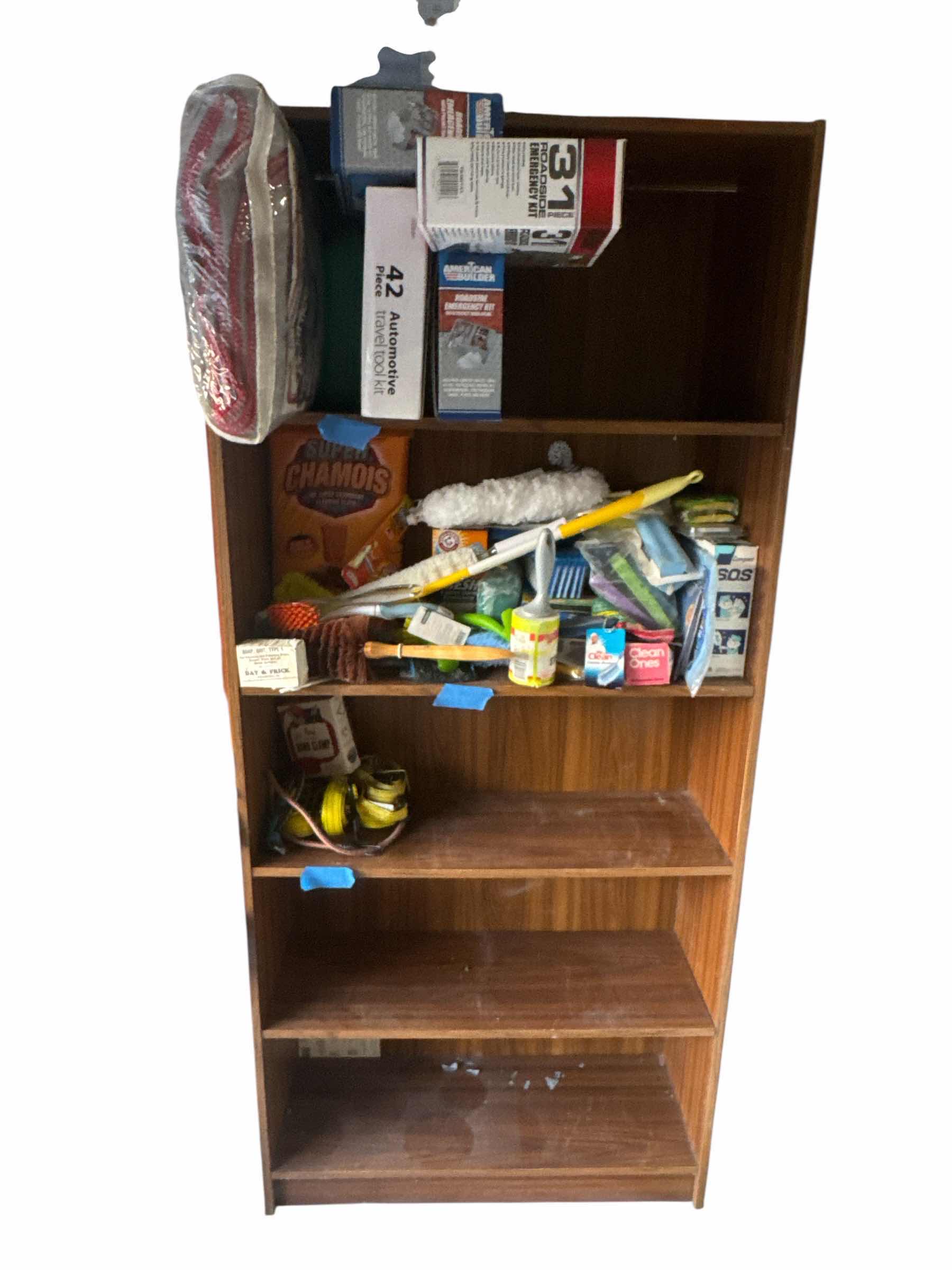 Photo 1 of LAMINATE WOOD SHELF 32“ x 12“ H 70” (CONTENTS NOT INCLUDED)