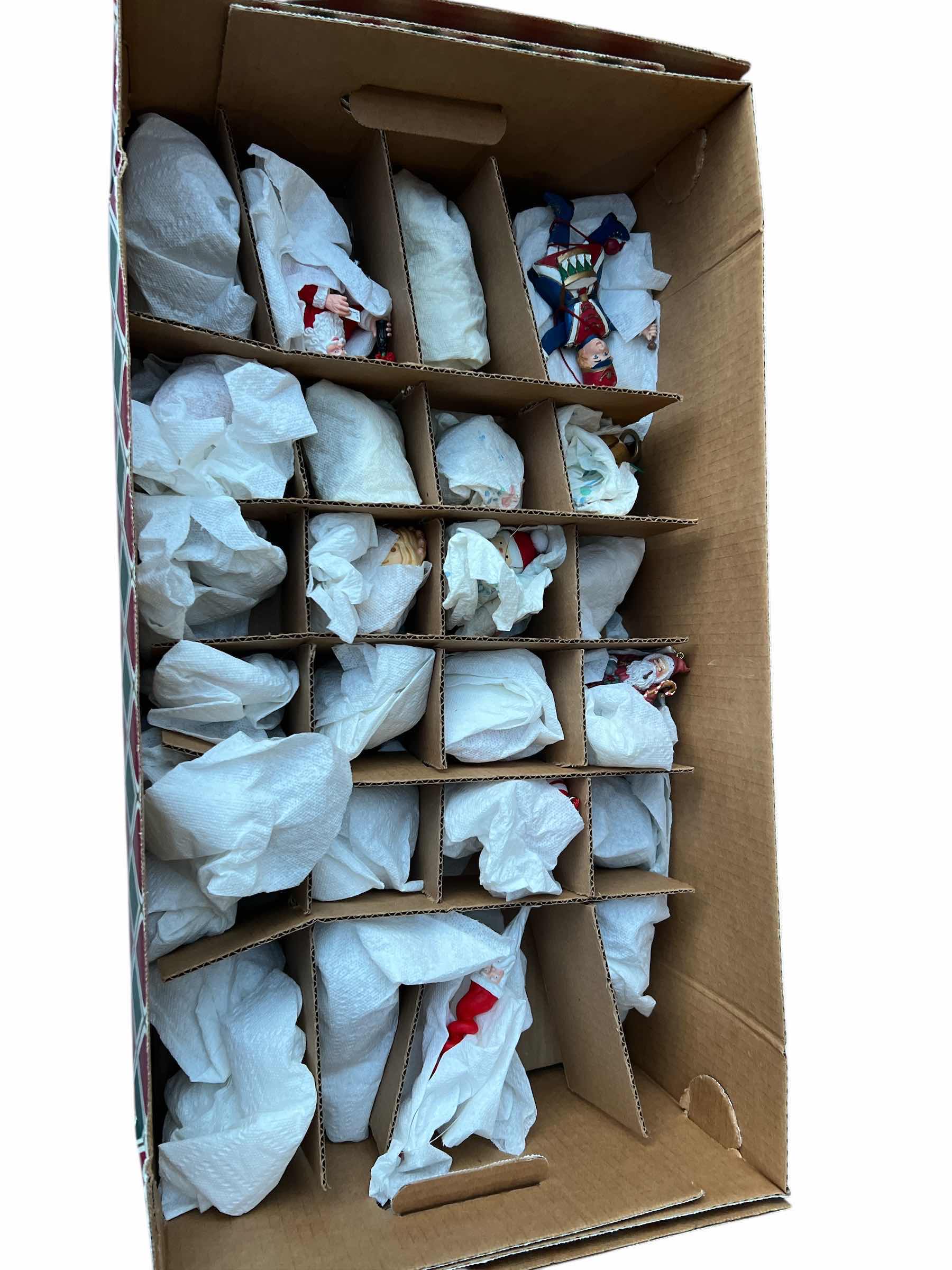 Photo 1 of LOT OF CHRISTMAS DECOR - SERENITY NATIVITY SET  - SPOSE DIPPING SETS - STOCKING HANGERS - OVER 40 ASSORTED ORNAMENTS