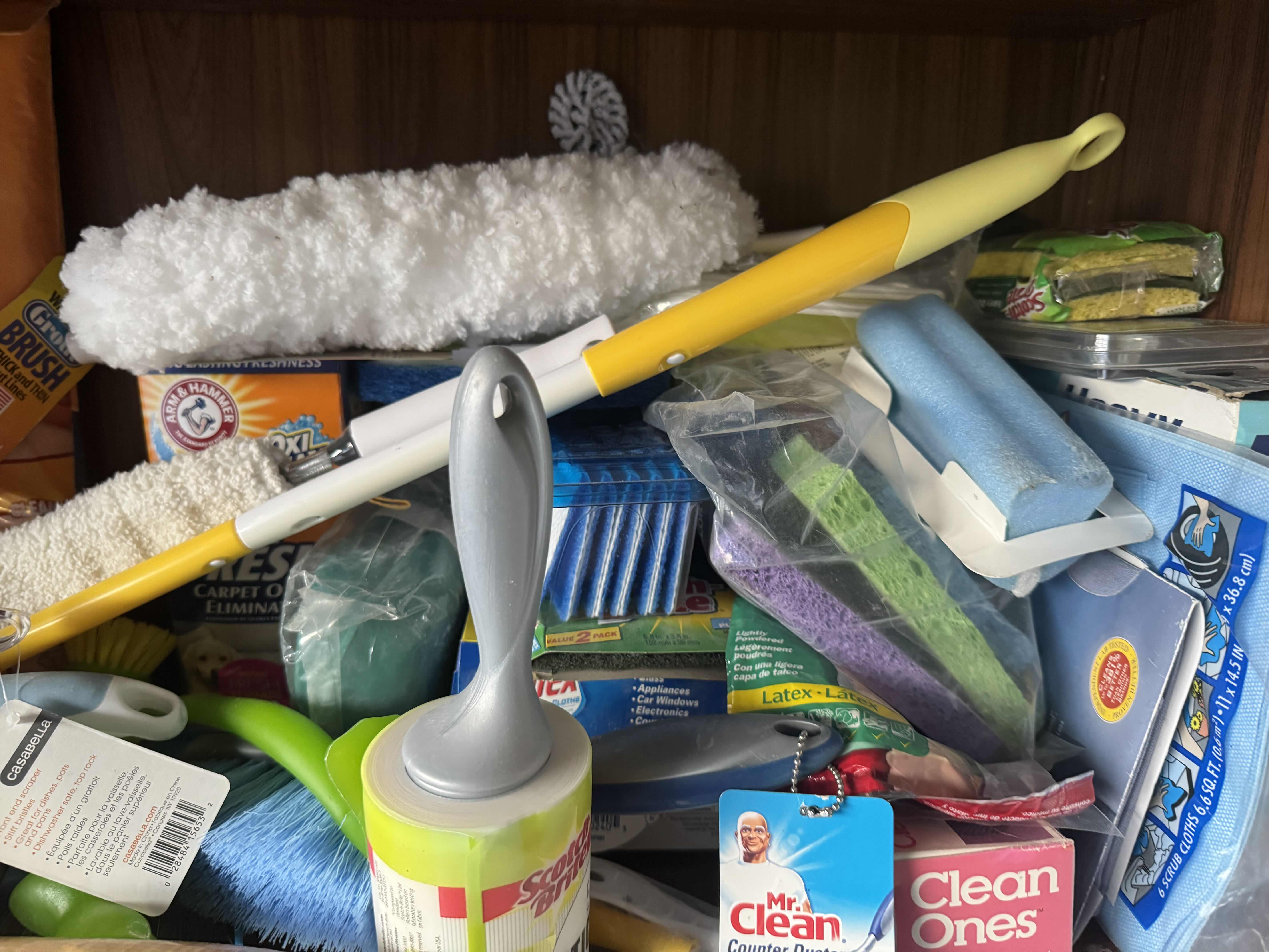 Photo 1 of CONTENTS OF SHELF CLEANING SUPPLIES