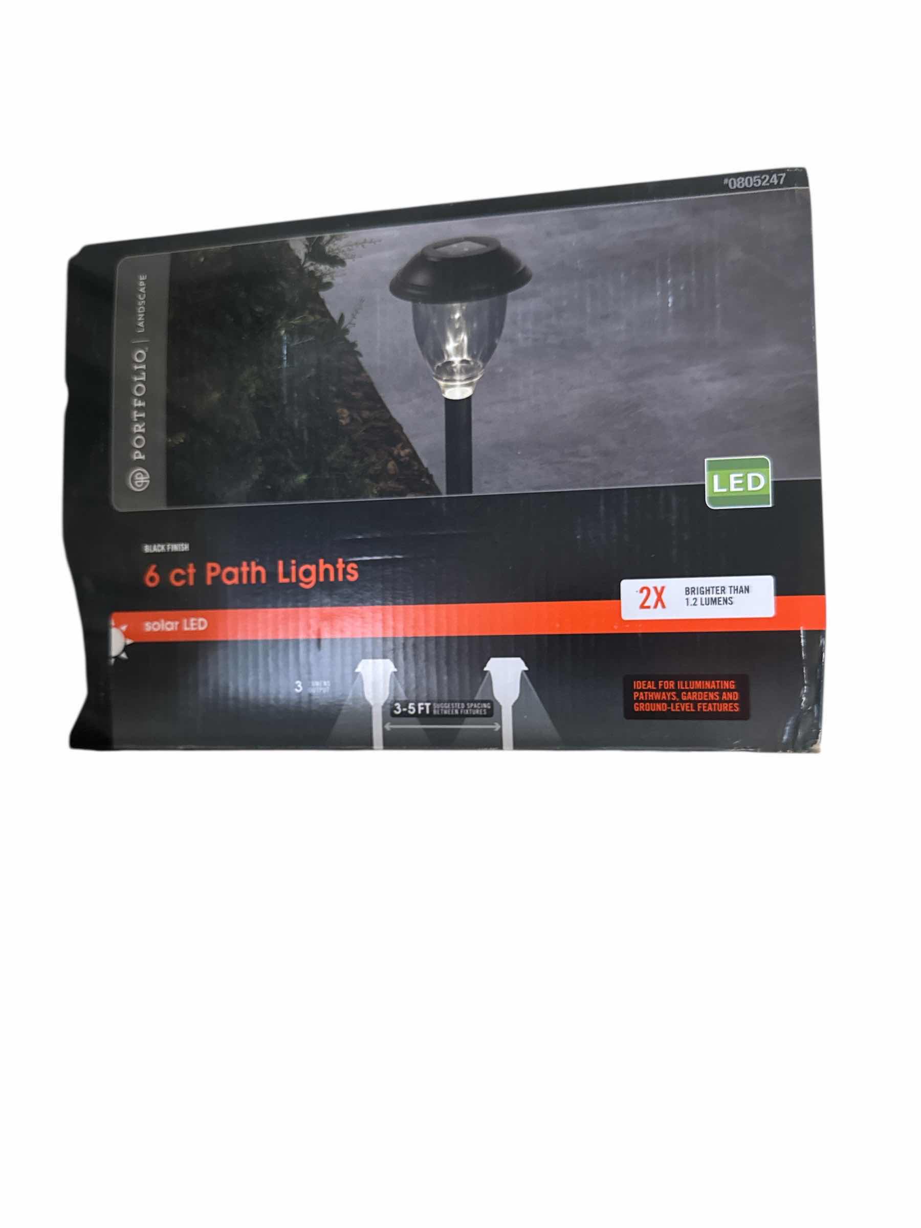 Photo 1 of 4 BOXES OF OUTDOOR SOLAR LIGHTS AND 2 INDOOR CEILING MOUNT MATCHING FIXTURES