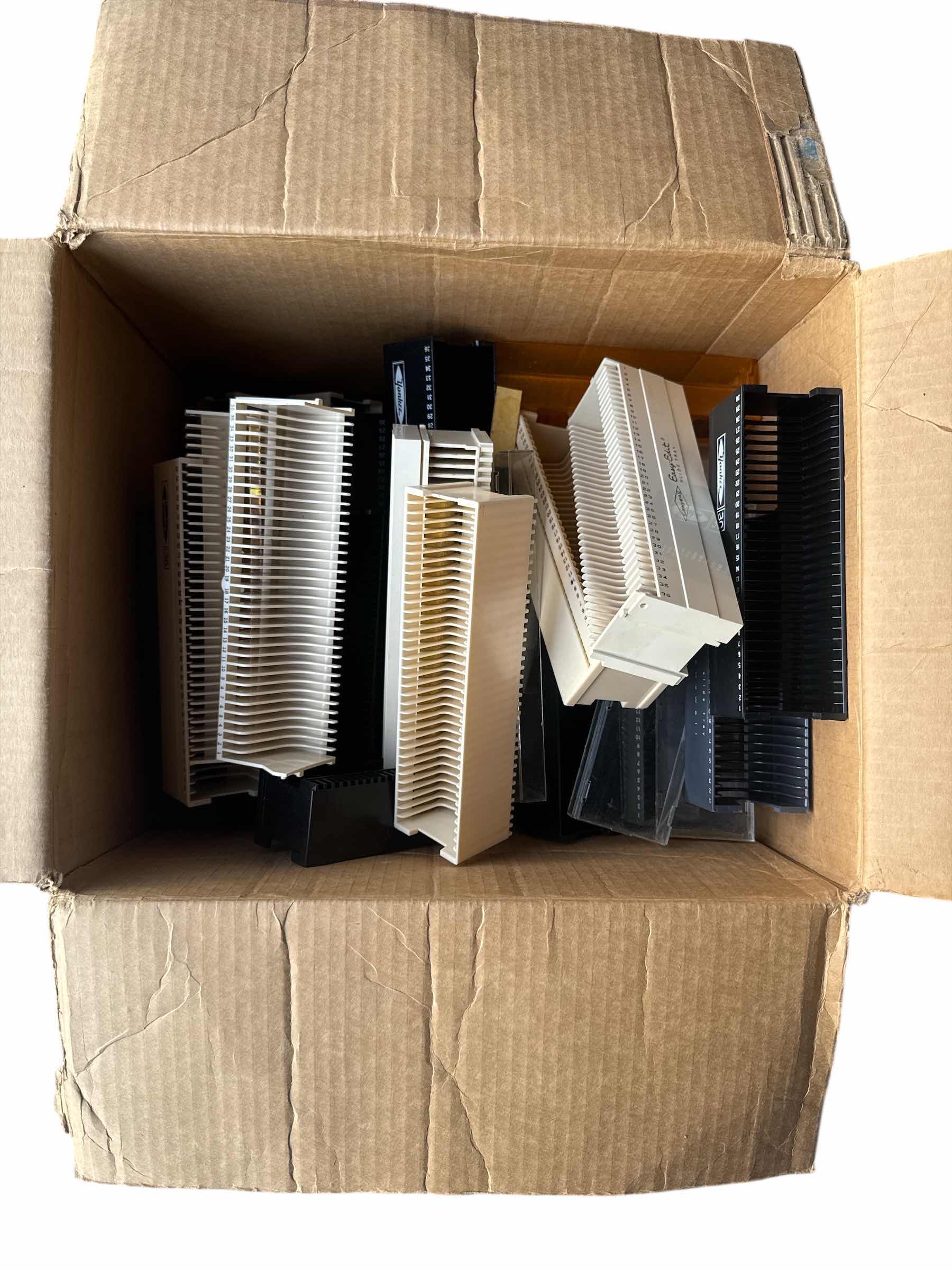 Photo 1 of BOX OF ASSORTED 35MM SLIDE TRAY HOLDERS