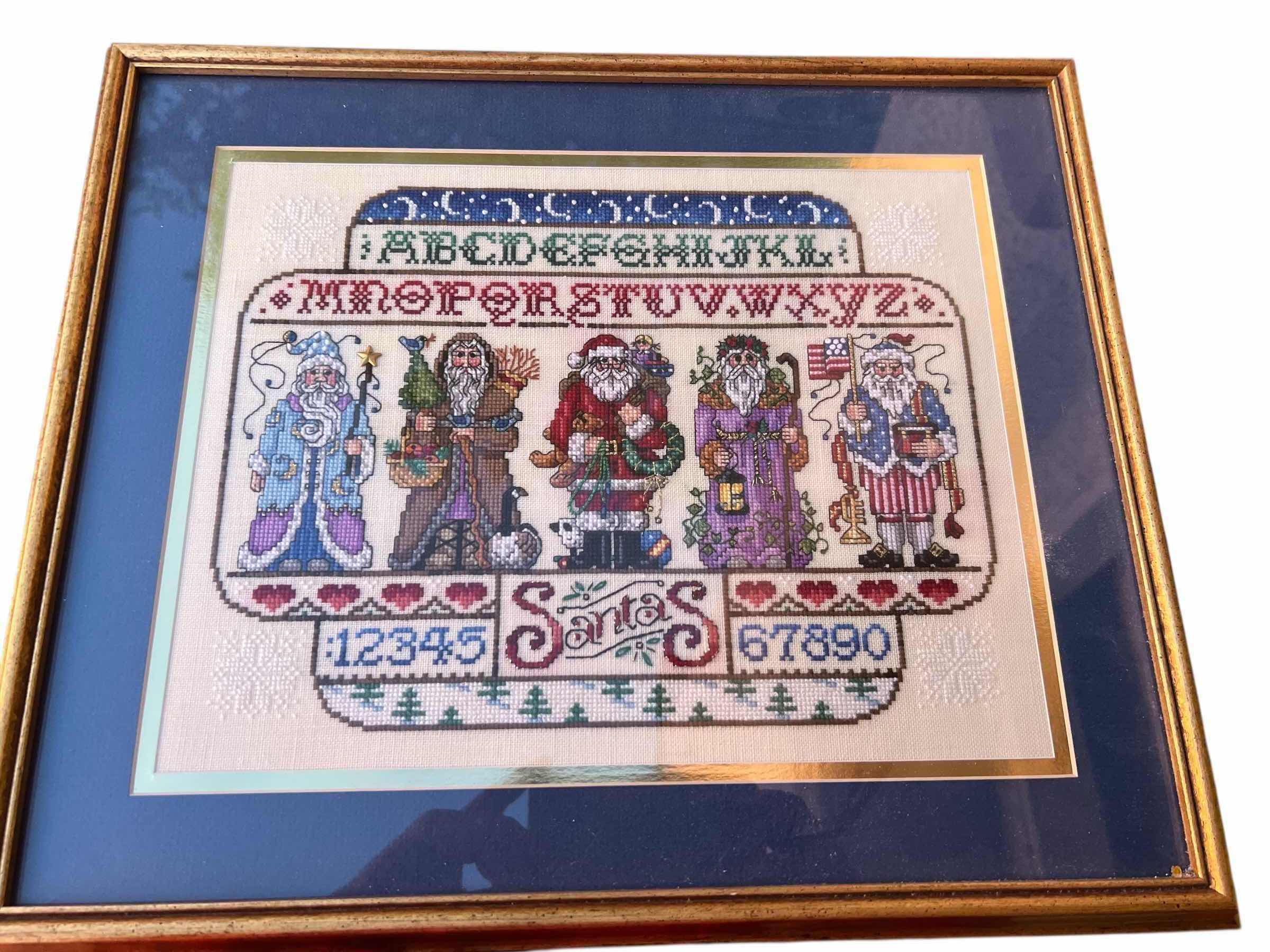 Photo 1 of HAND CRAFTED CHRISTMAS NEEDLE POINT FRAMED 18” x 24”