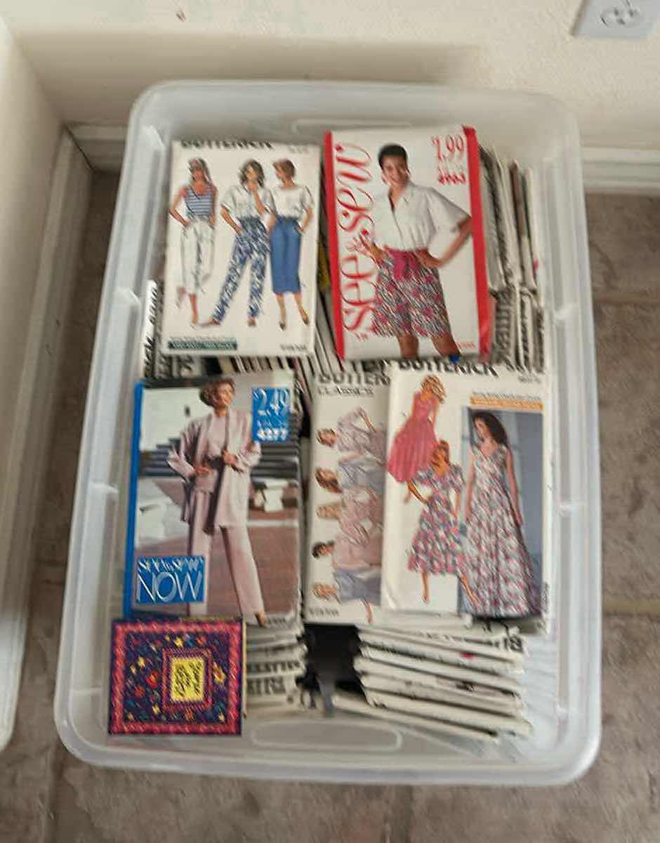 Photo 1 of CONTENTS OF TOTE ASSORTED SEWING PATERNS