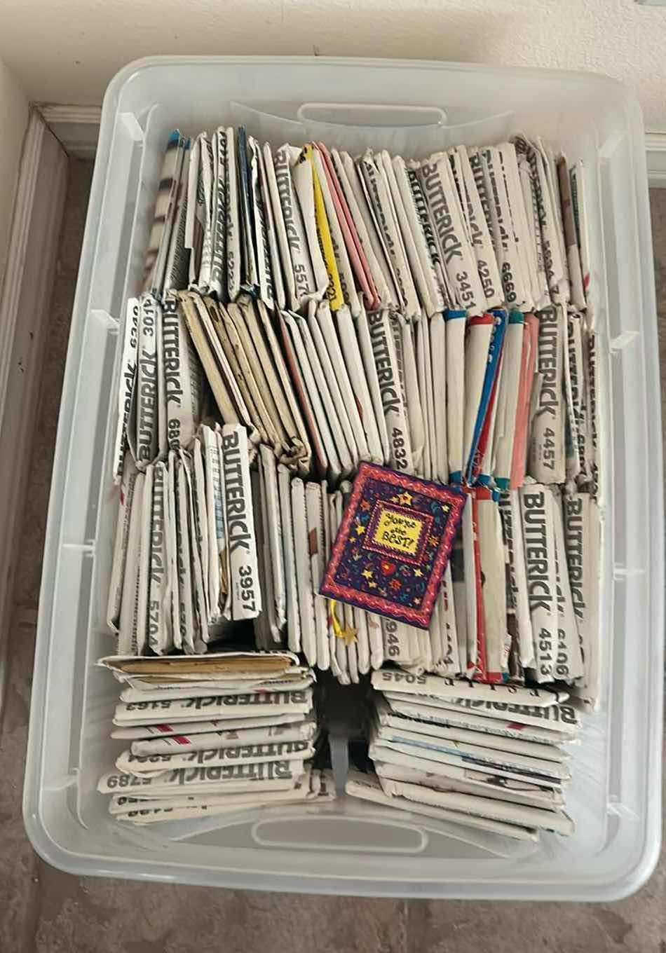 Photo 1 of CONTENTS OF TOTE ASSORTED SEWING PATERNS