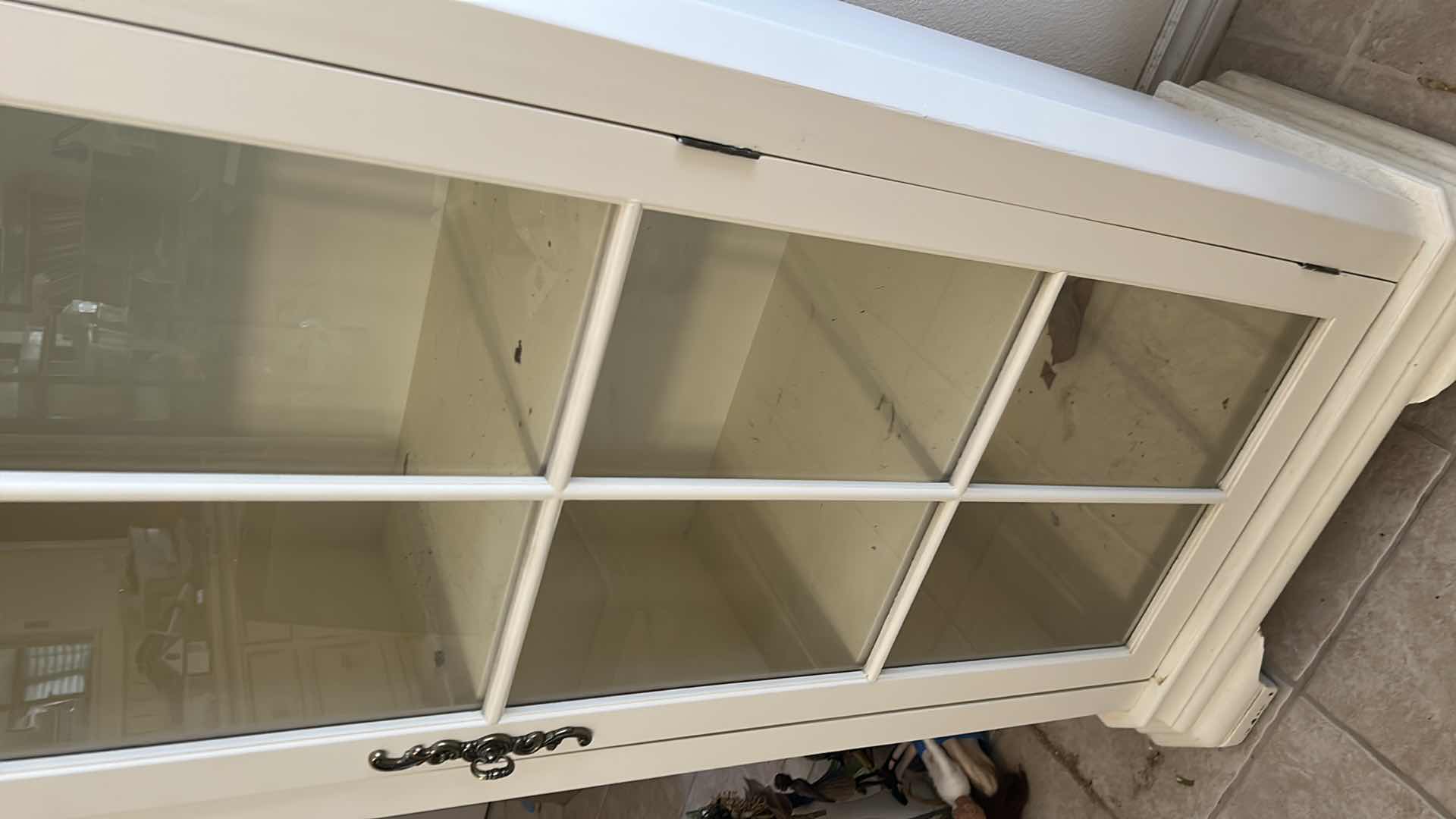 Photo 1 of WHITE WASH CURIO CABINET 24”  X 79”