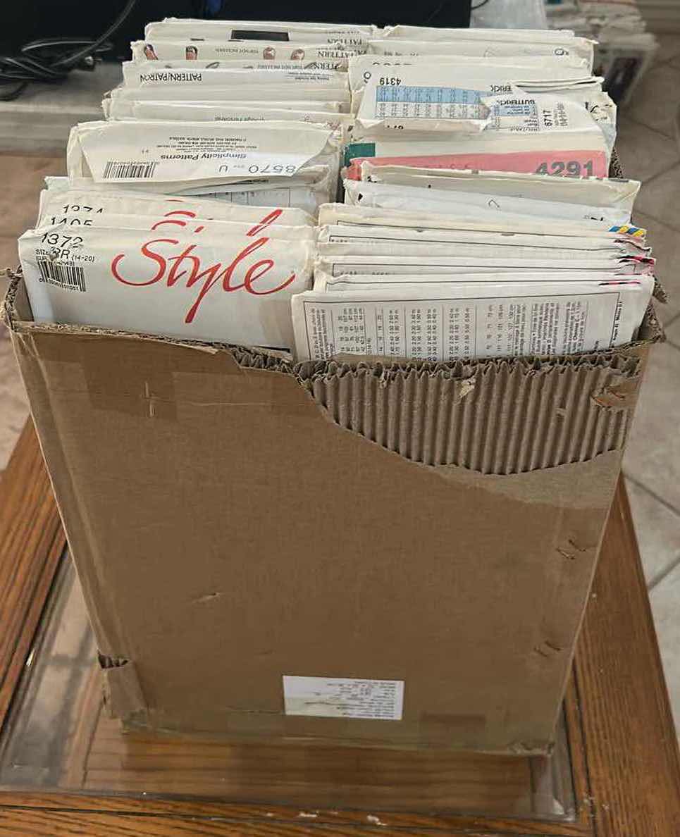 Photo 1 of CONTENTS OF BOX ASSORTED SEWING PATTERNS
