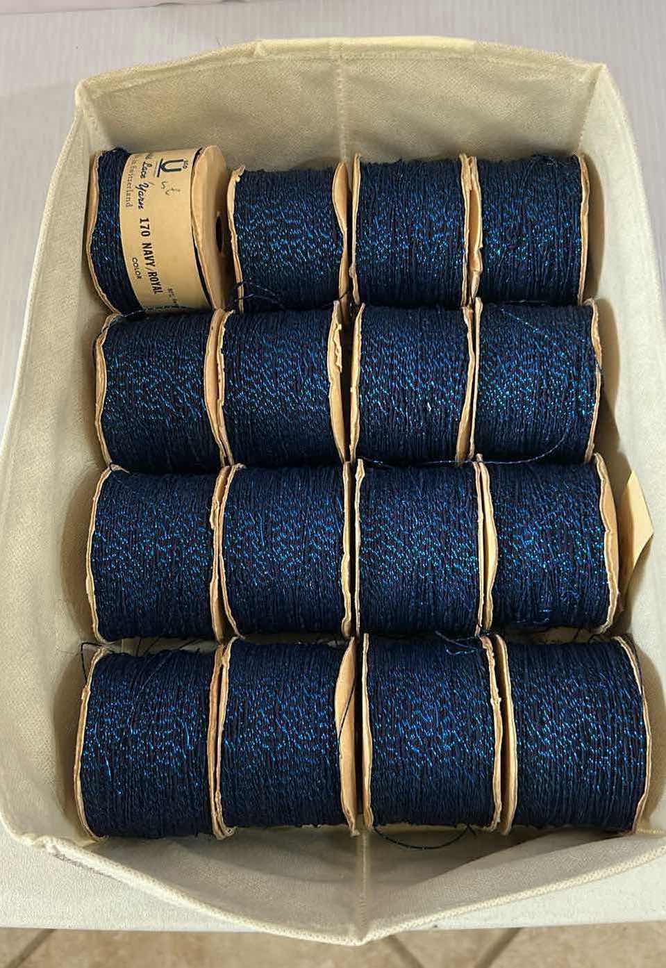 Photo 1 of 16- BLUE SWISS LACE YARN