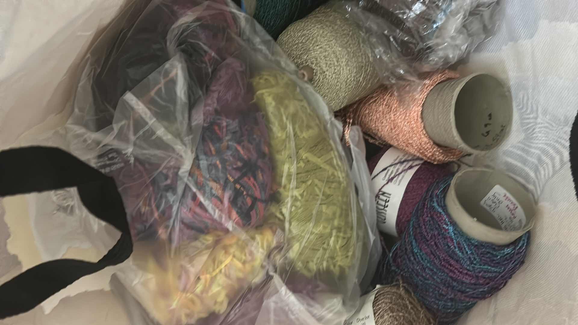 Photo 1 of CONTENTS OF BAG ASSORTED YARN