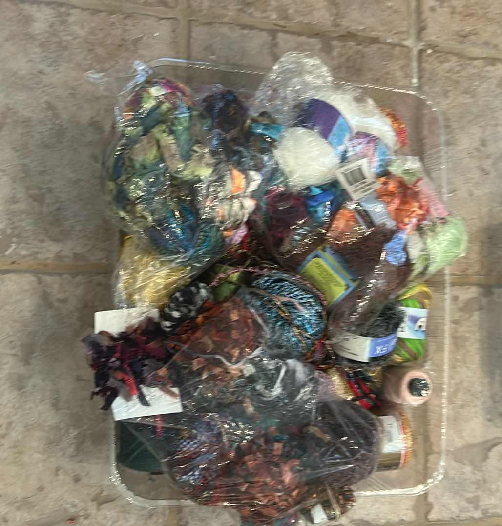 Photo 1 of CONTENTS OF TRAY ASSORTED YARN
