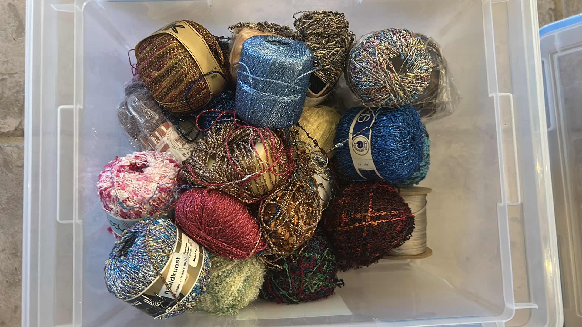 Photo 1 of CONTENTS OF CONTAINER ASSORTED YARN