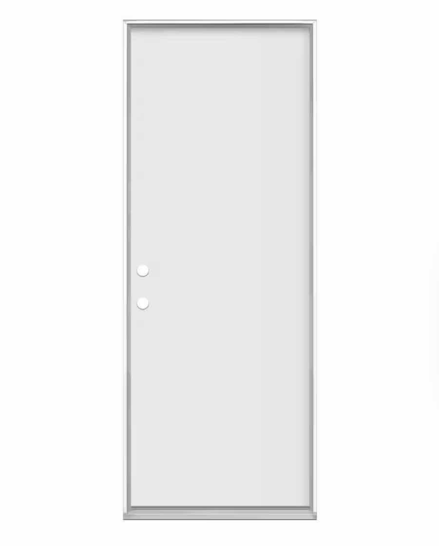 Photo 1 of MASONITE WHITE FINISH RIGHT-HAND INSWING SOLID CORE PREHUNG PATIO DOOR W FRAME 30” X 80”