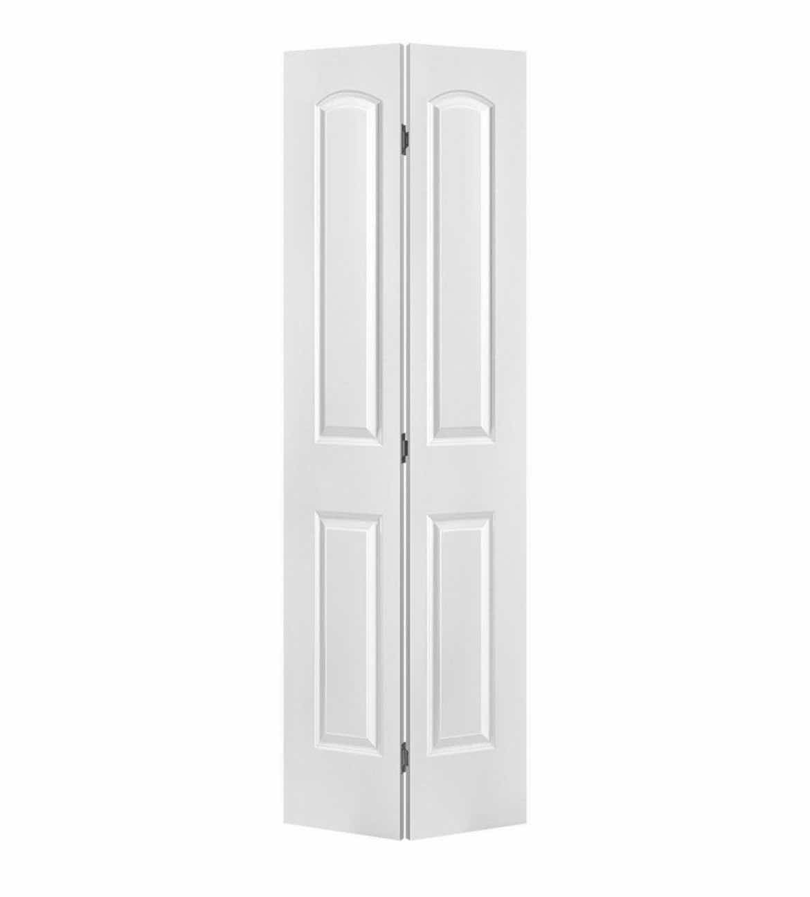 Photo 1 of NEW MASONITE WHITE FINISH ROMAN 2-PANEL HOLLOW CORE INTERIOR BIFOLD DOOR 24” X 80”