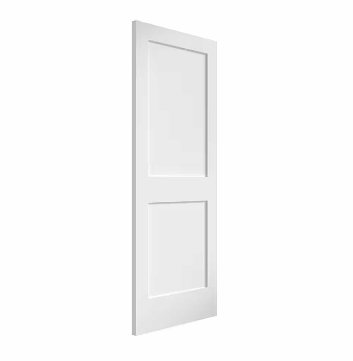 Photo 1 of NEW EIGHT DOORS PRIMED WHITE FINISH SHAKER 2-PANEL SOLID CORE INTERIOR DOOR SLAB 24” X 80”