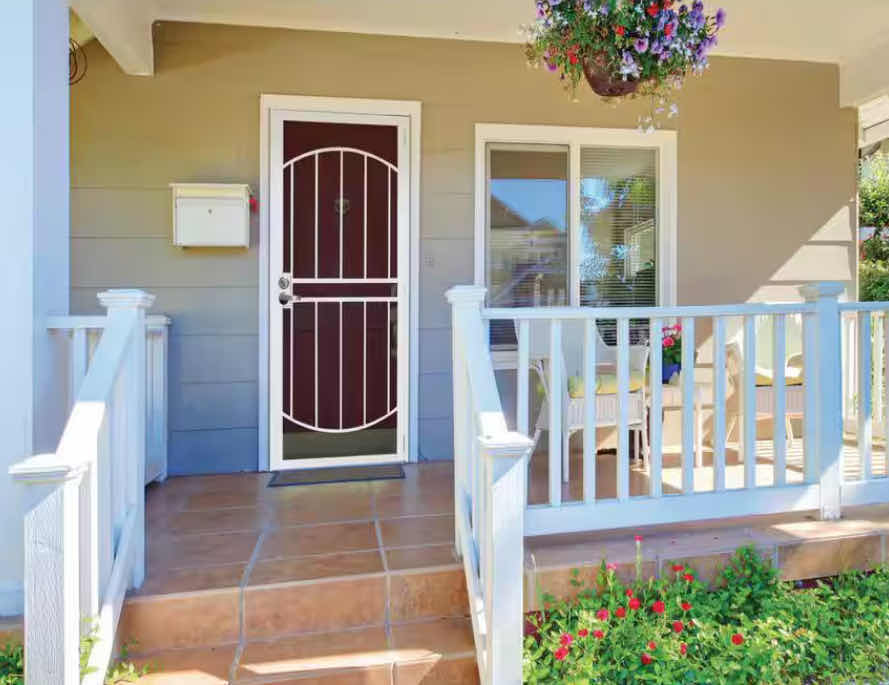 Photo 1 of NEW GRISHAM ARCADA WHITE FINISH UNIVERSAL OUTSWING STEEL SECURITY DOOR W FRAME 36” X 80”