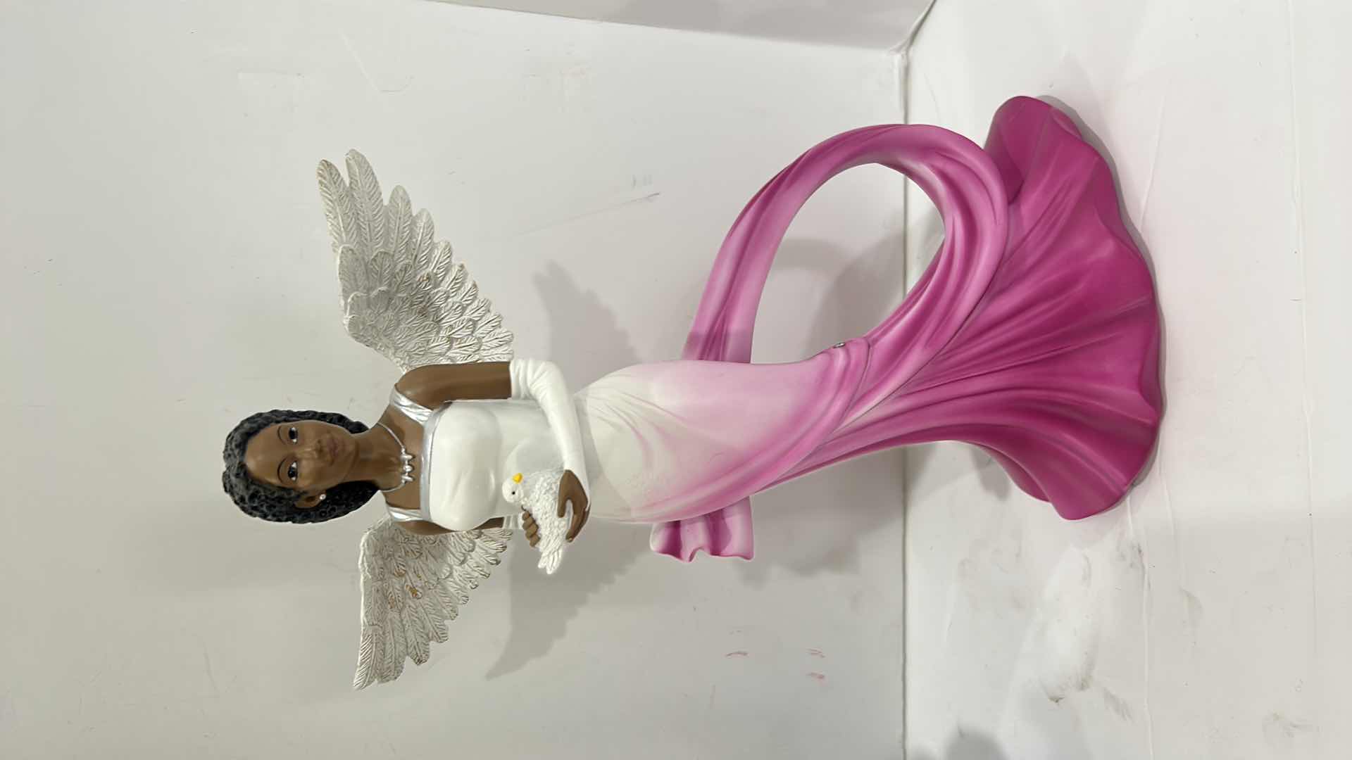 Photo 2 of 2 ANGEL CERAMIC FIGURINES TALLEST 13.5”